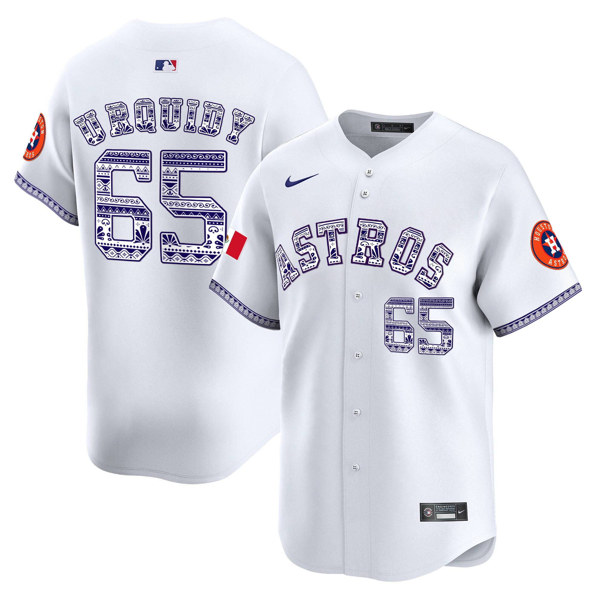Men's Houston Astros Mexico Vapor Premier Limited Jersey V2 - All Stitched