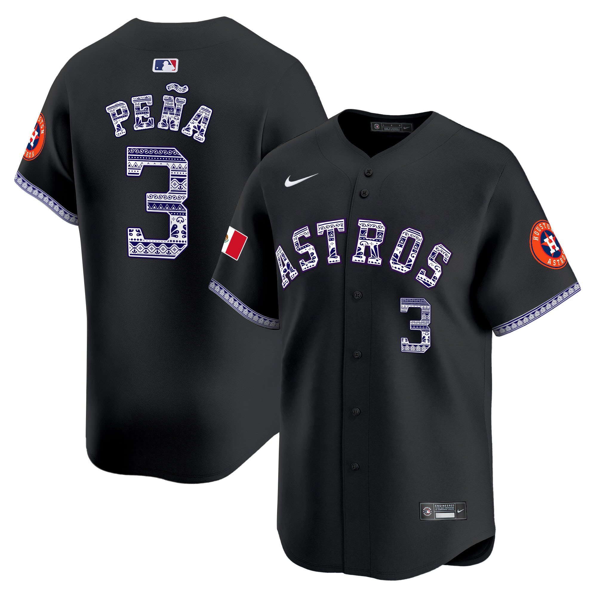 Men's Houston Astros Mexico Vapor Premier Limited Jersey V2 - All Stitched