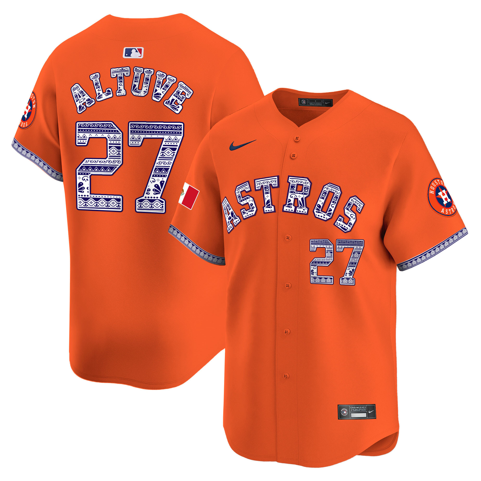 Men's Houston Astros Mexico Vapor Premier Limited Jersey V2 - All Stitched