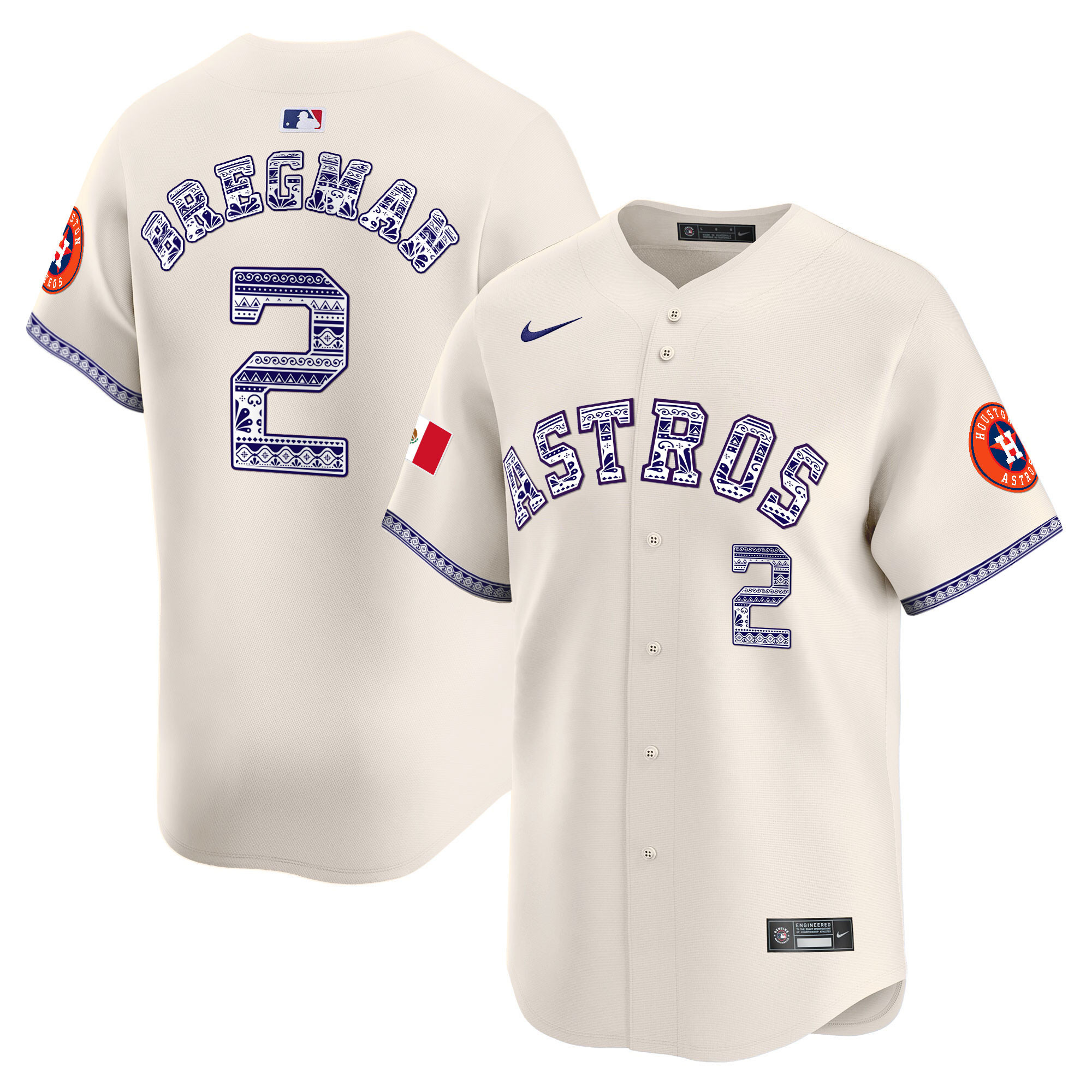 Men's Houston Astros Mexico Vapor Premier Limited Jersey V2 - All Stitched