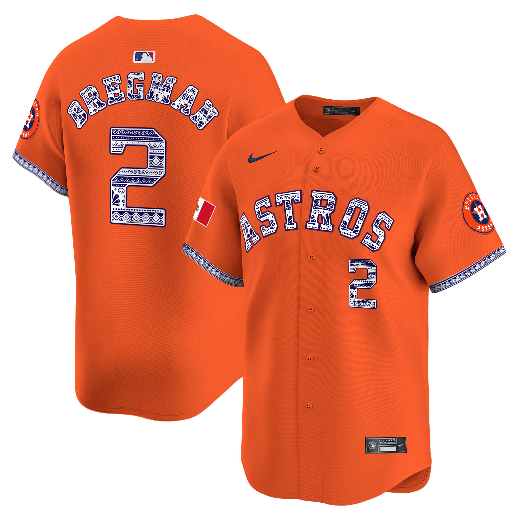 Men's Houston Astros Mexico Vapor Premier Limited Jersey V2 - All Stitched