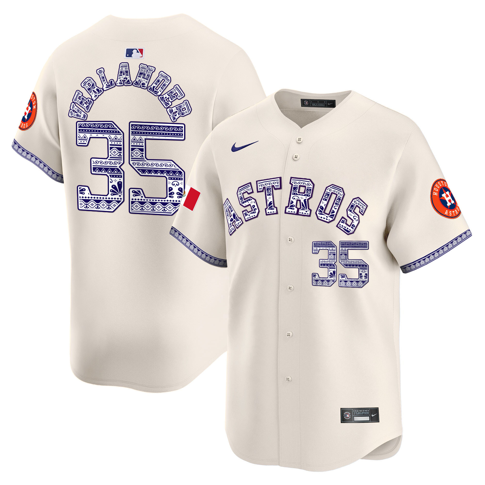 Men's Houston Astros Mexico Vapor Premier Limited Jersey V2 - All Stitched
