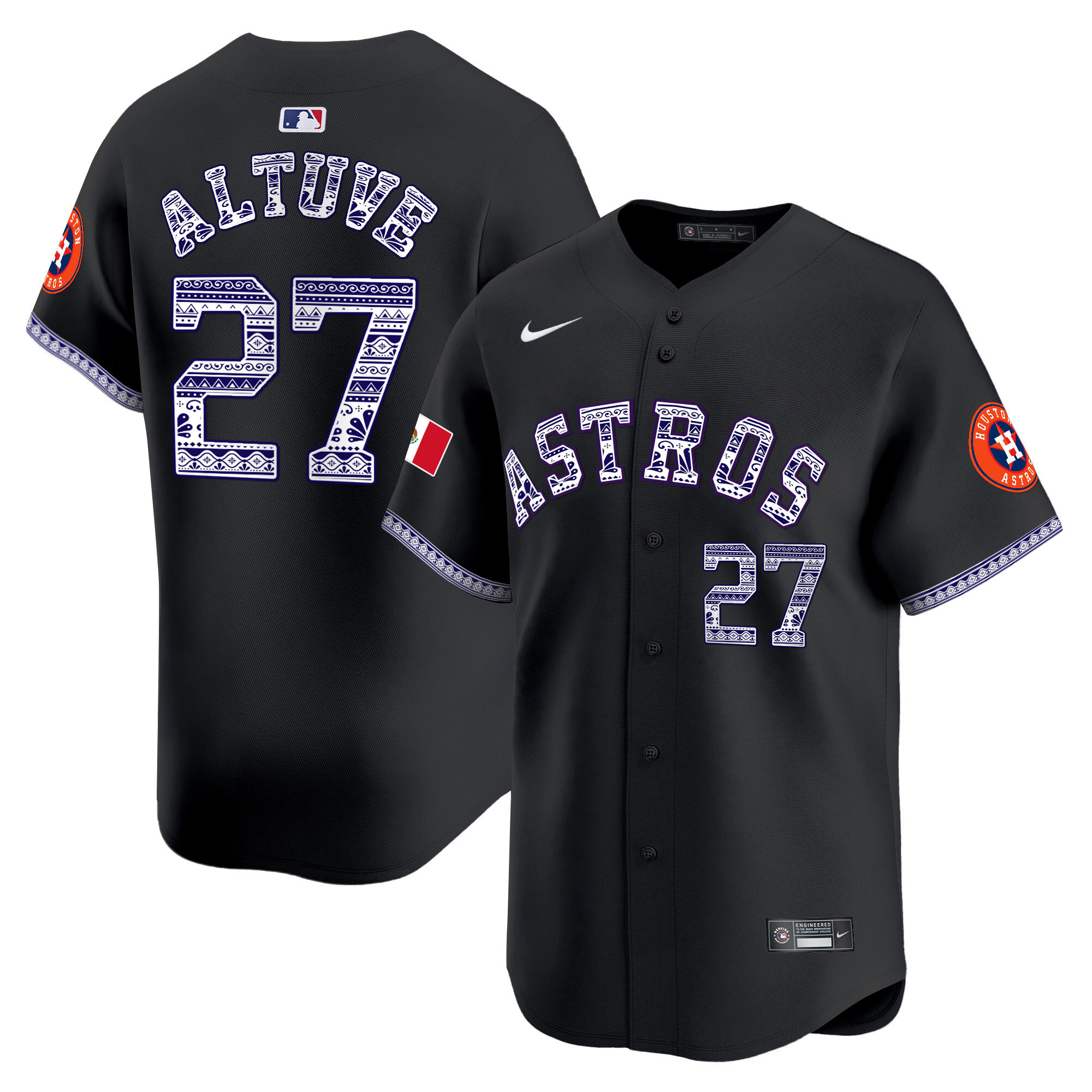 Men's Houston Astros Mexico Vapor Premier Limited Jersey V2 - All Stitched