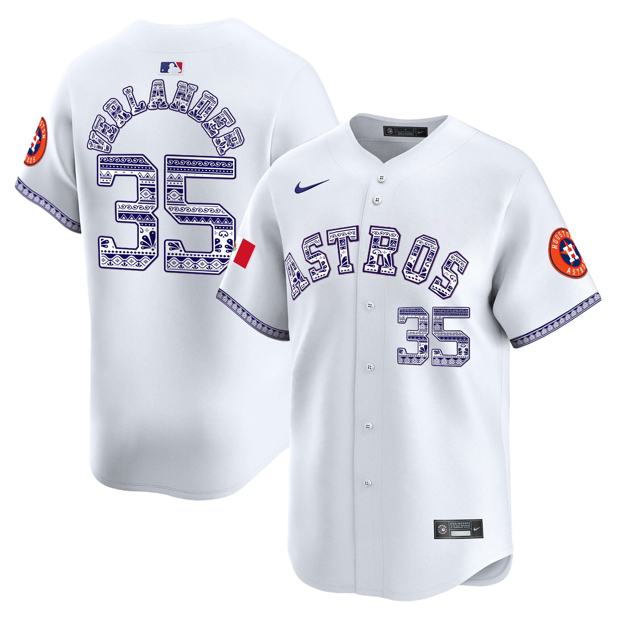 Men's Houston Astros Mexico Vapor Premier Limited Jersey V2 - All Stitched
