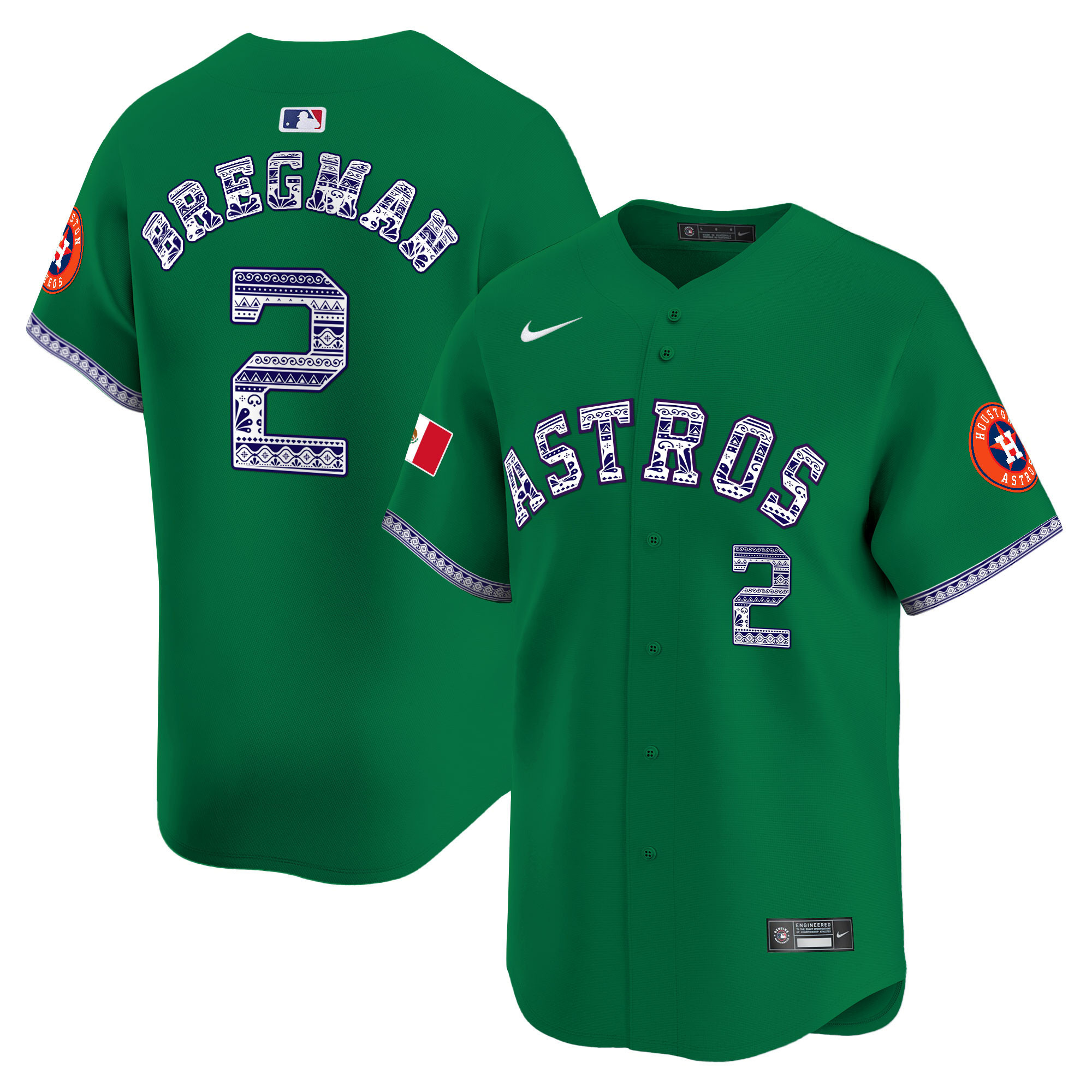 Men's Houston Astros Mexico Vapor Premier Limited Jersey V2 - All Stitched