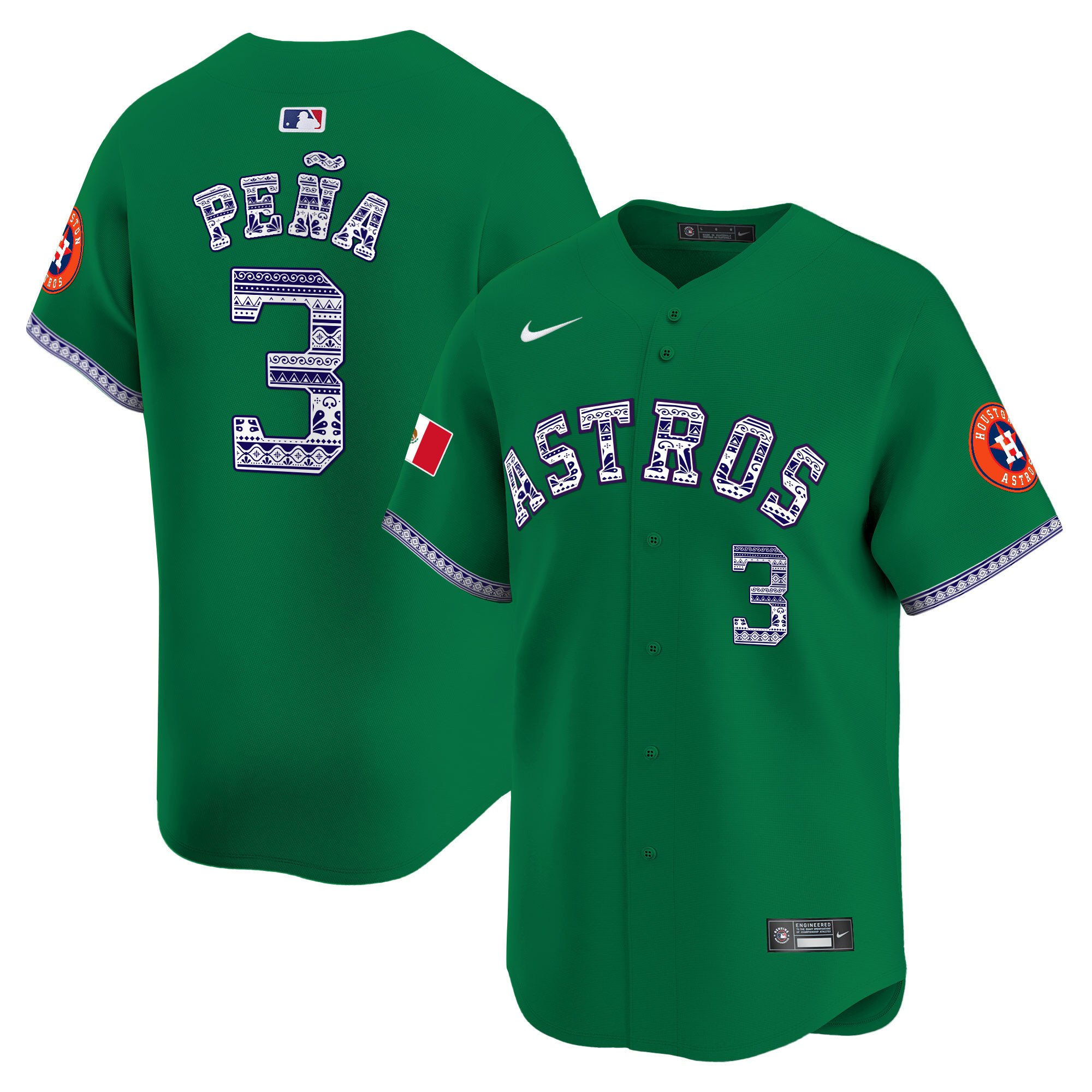 Men's Houston Astros Mexico Vapor Premier Limited Jersey V2 - All Stitched