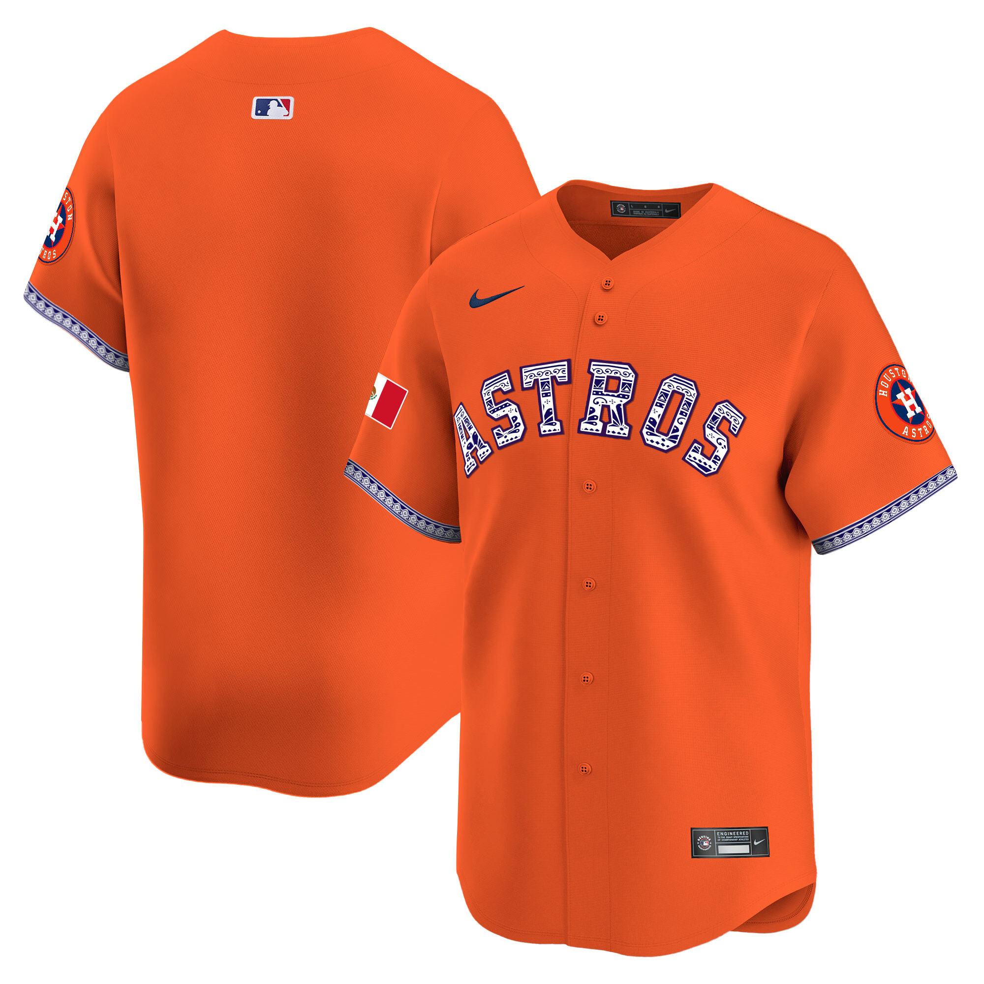 Men's Houston Astros Mexico Vapor Premier Limited Jersey V2 - All Stitched