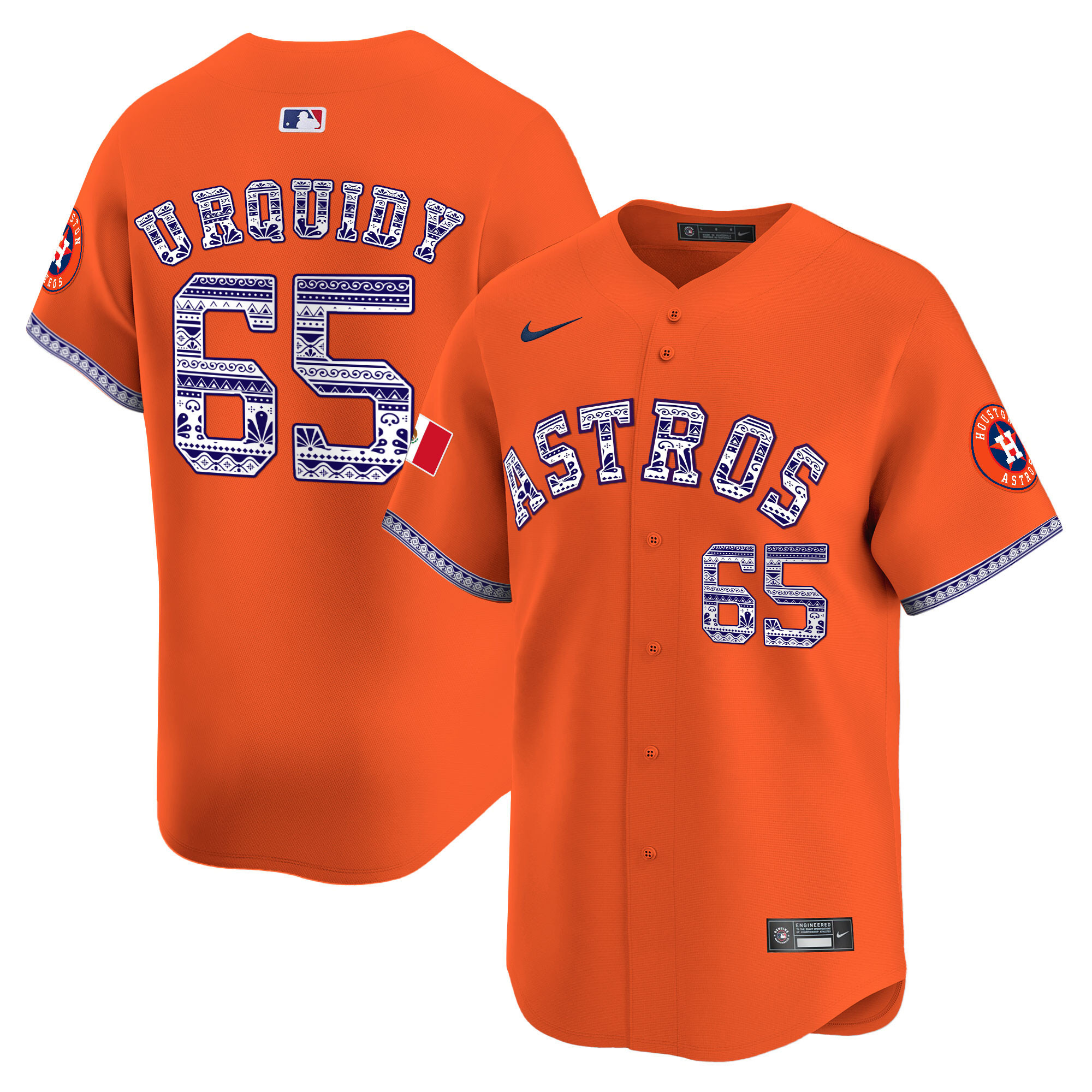 Men's Houston Astros Mexico Vapor Premier Limited Jersey V2 - All Stitched