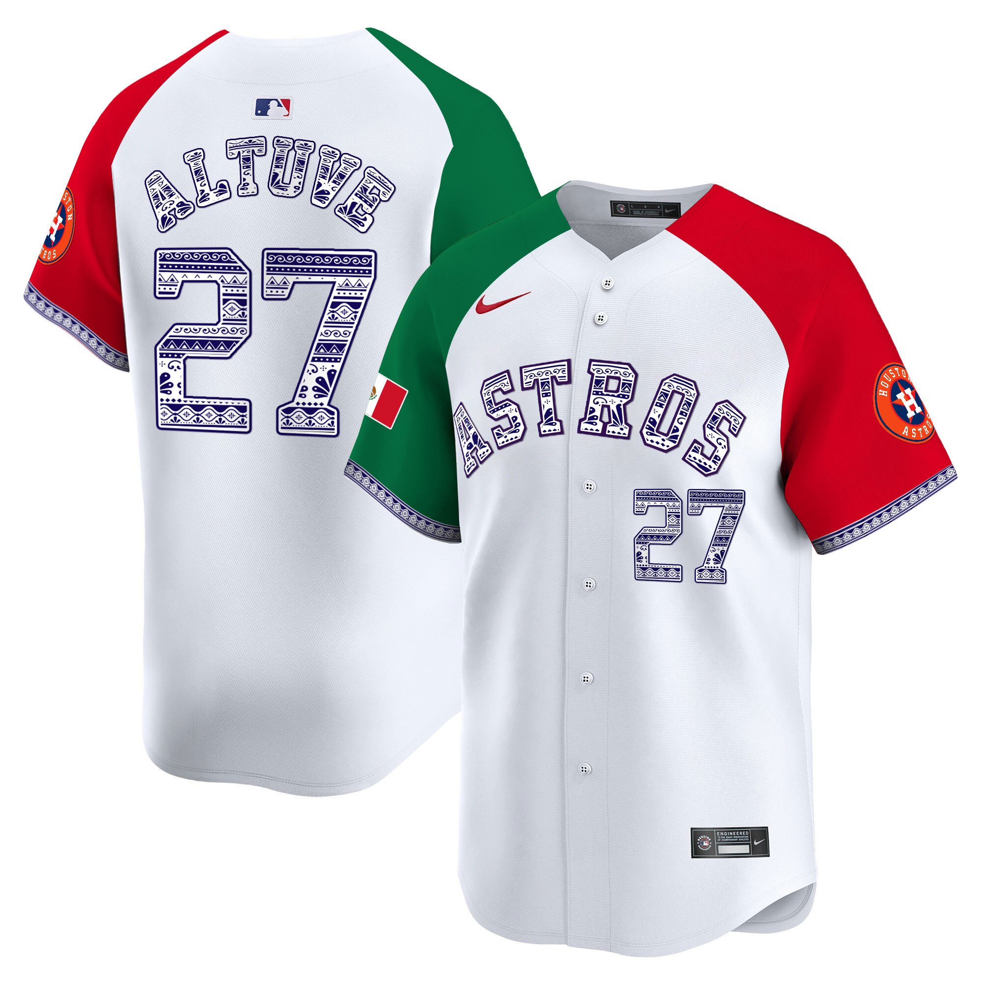 Men's Houston Astros Mexico Vapor Premier Limited Jersey V2 - All Stitched