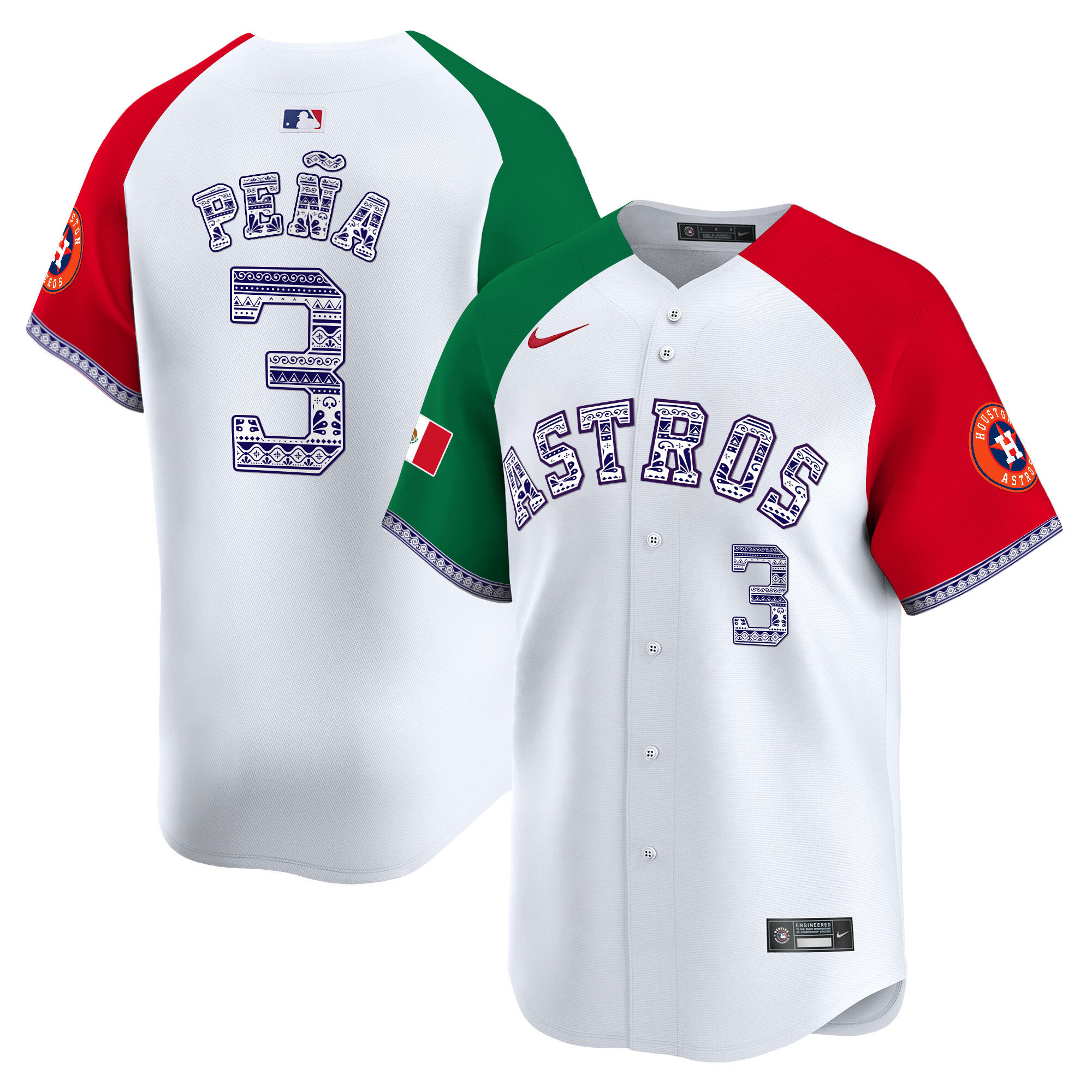 Men's Houston Astros Mexico Vapor Premier Limited Jersey V2 - All Stitched
