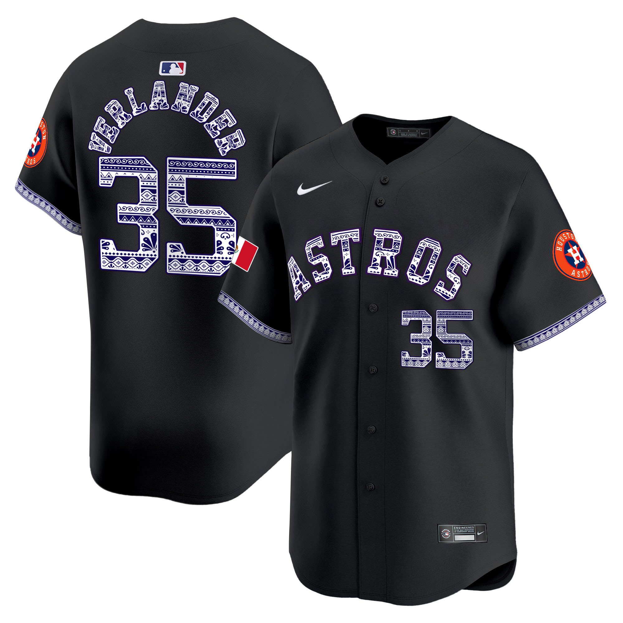 Men's Houston Astros Mexico Vapor Premier Limited Jersey V2 - All Stitched