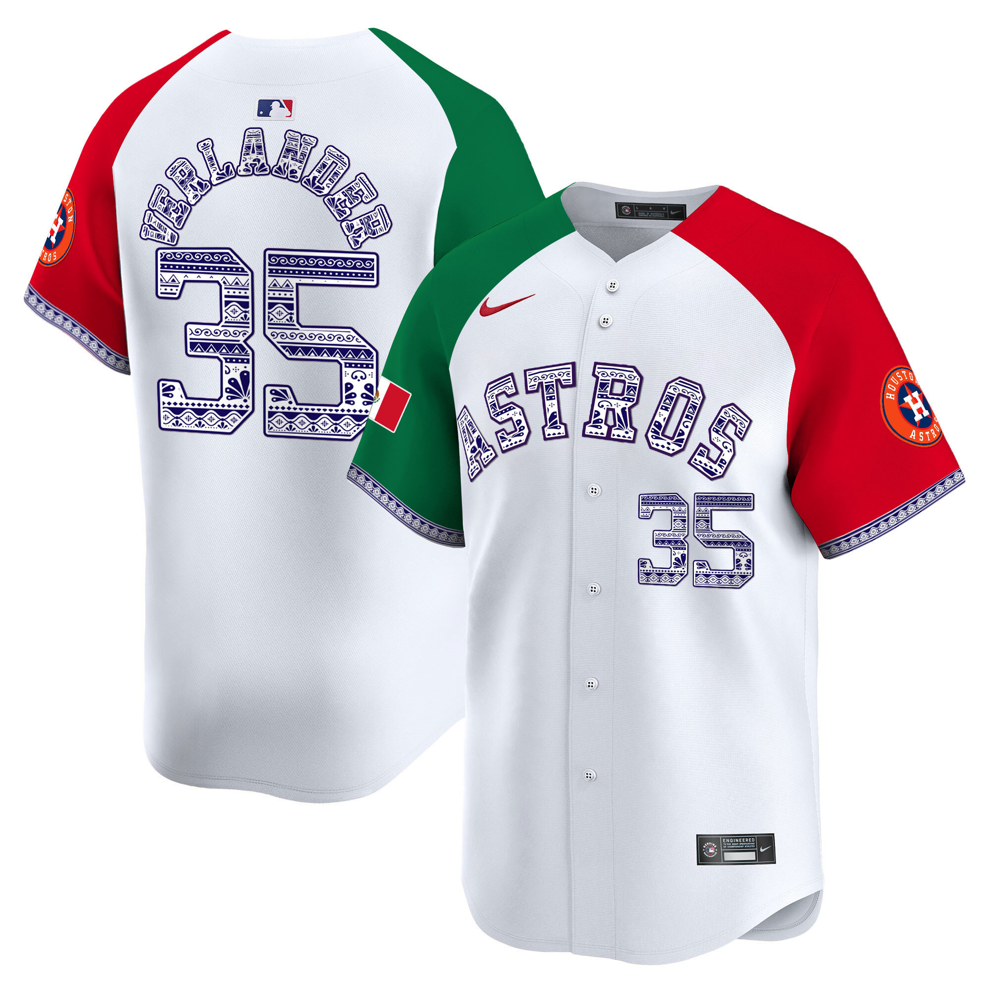Men's Houston Astros Mexico Vapor Premier Limited Jersey V2 - All Stitched