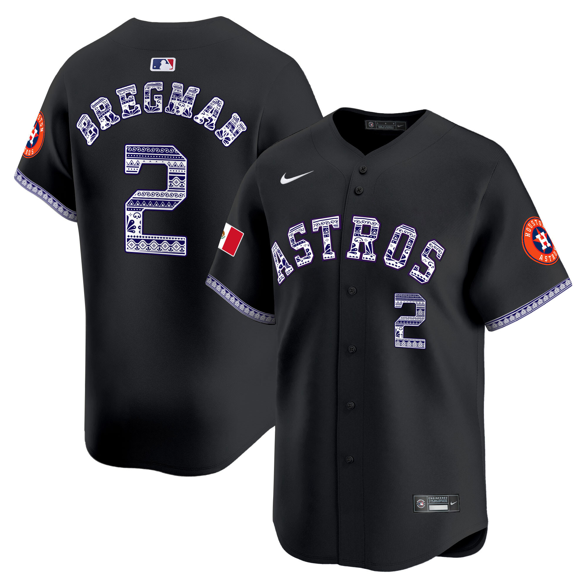 Men's Houston Astros Mexico Vapor Premier Limited Jersey V2 - All Stitched