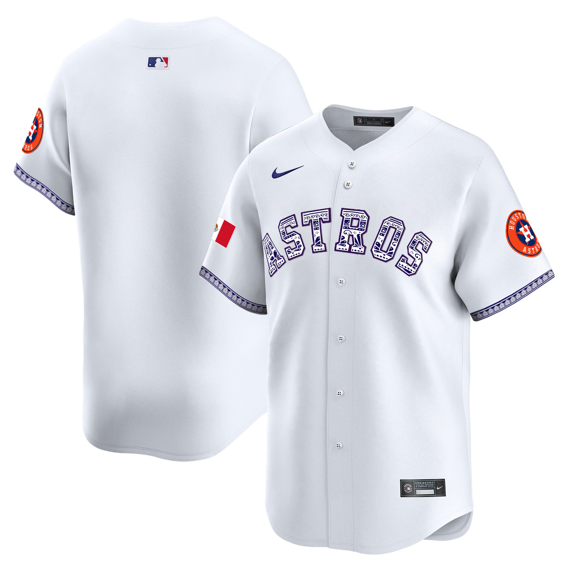 Men's Houston Astros Mexico Vapor Premier Limited Jersey V2 - All Stitched