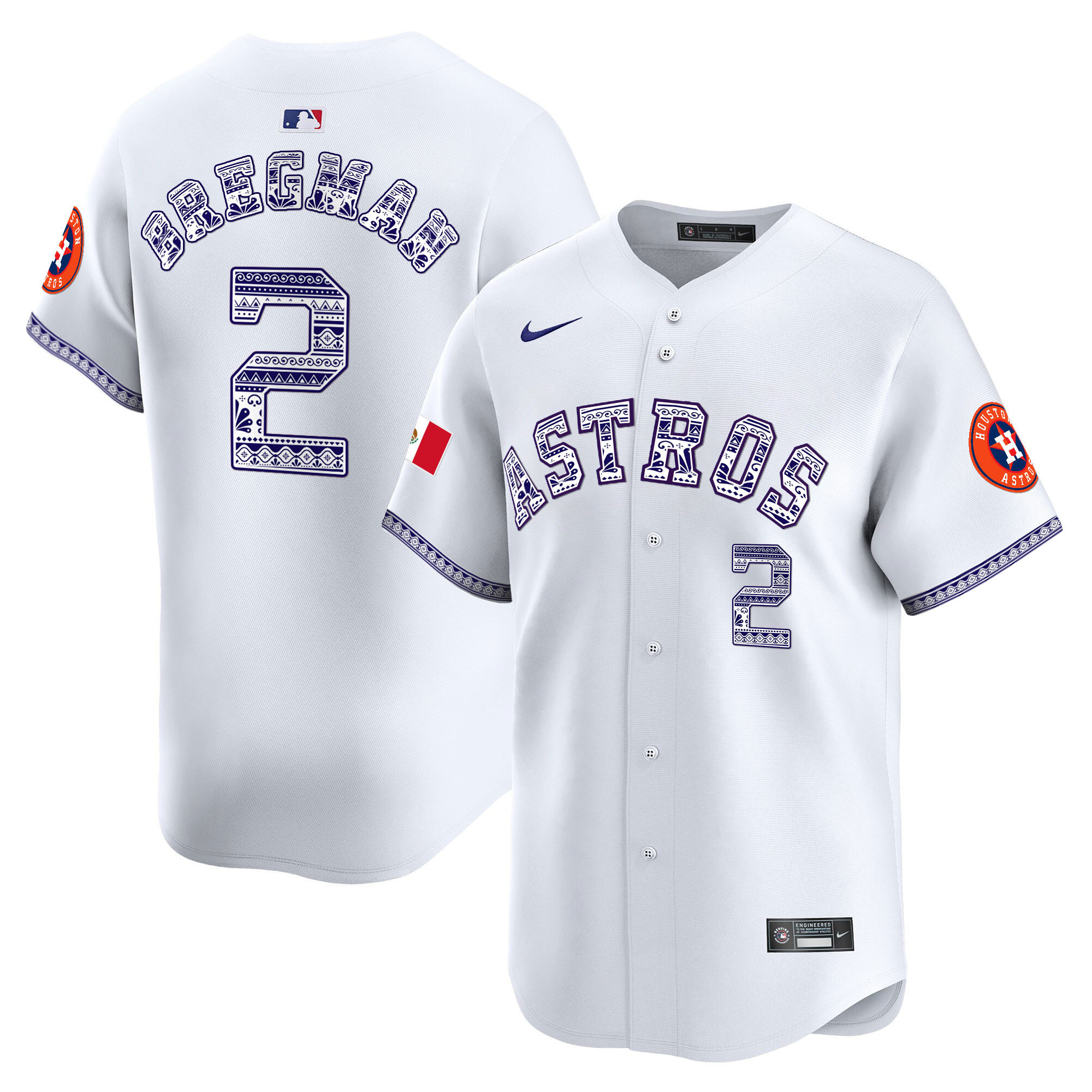 Men's Houston Astros Mexico Vapor Premier Limited Jersey V2 - All Stitched
