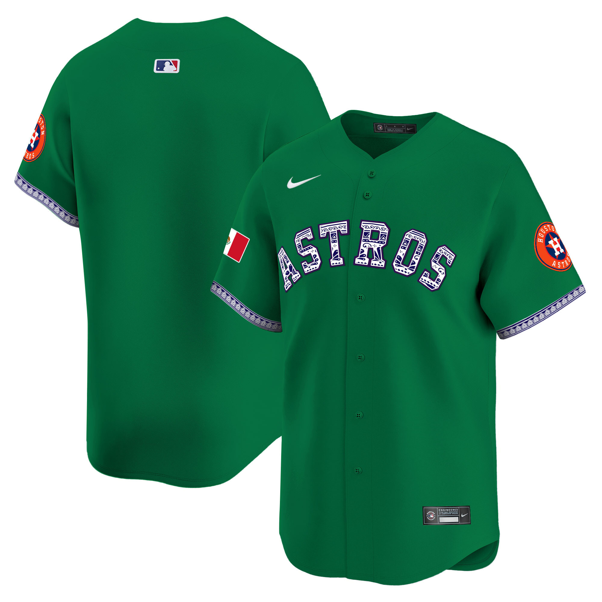 Men's Houston Astros Mexico Vapor Premier Limited Jersey V2 - All Stitched