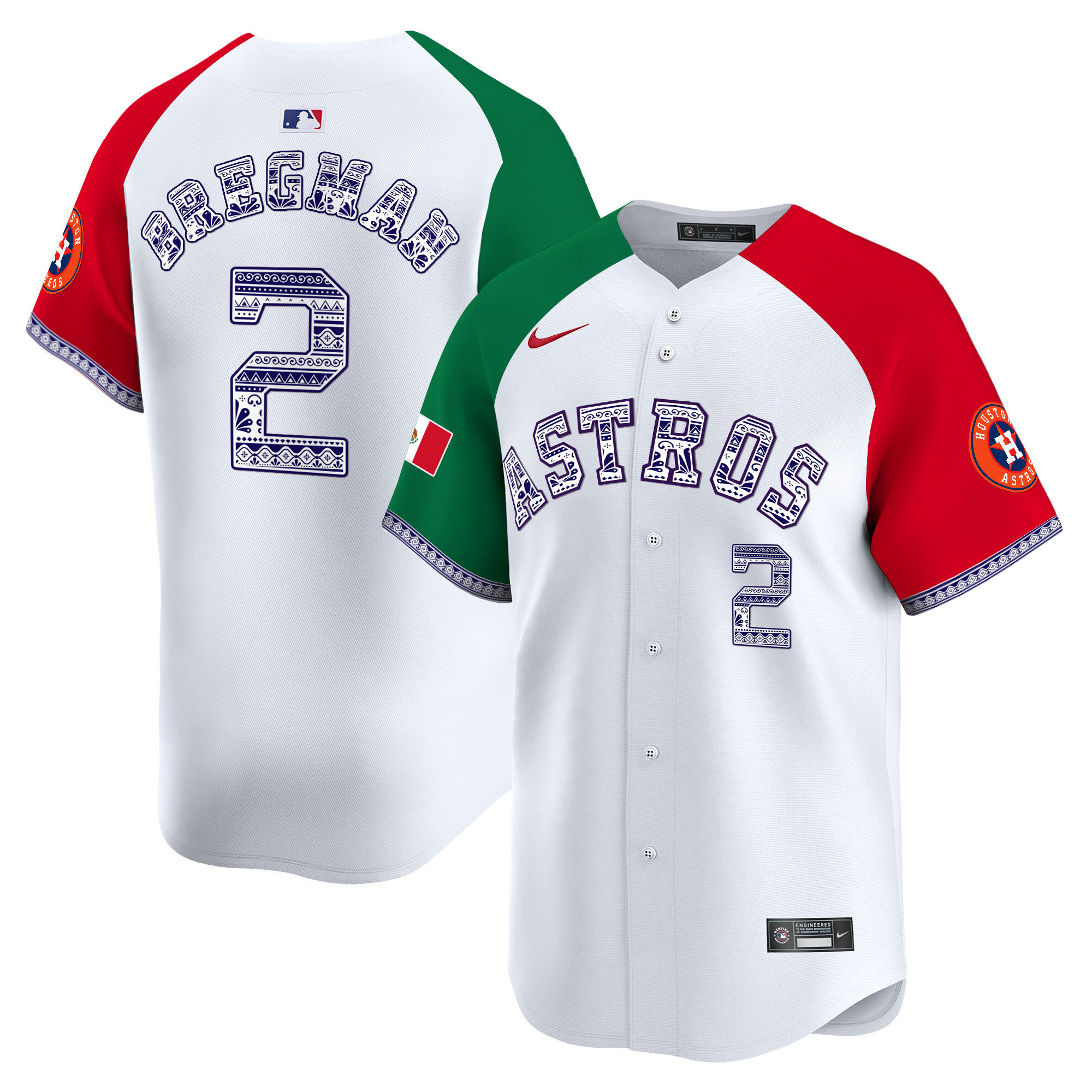 Men's Houston Astros Mexico Vapor Premier Limited Jersey V2 - All Stitched
