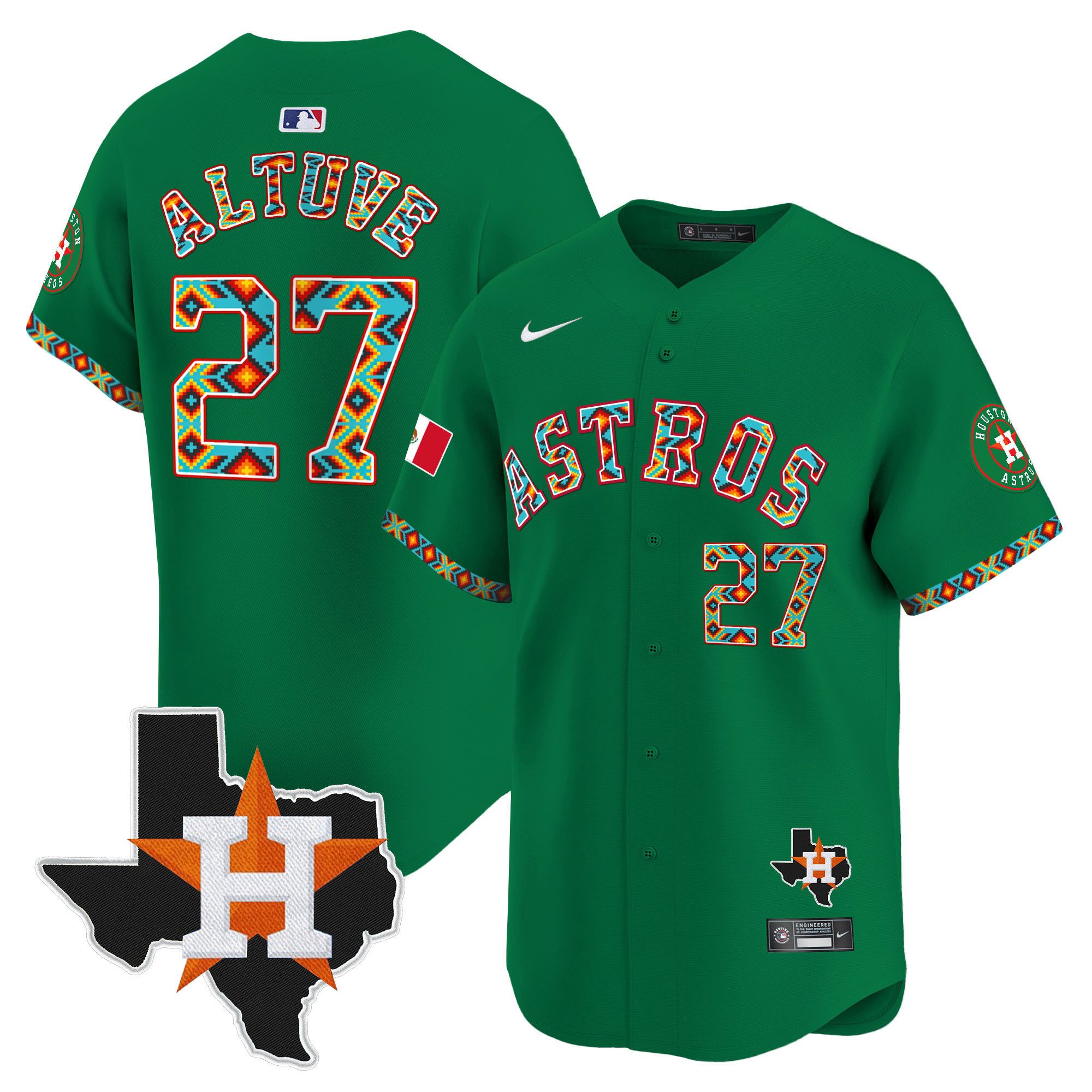 Men's Houston Astros Mexico Vapor Premier Limited Jersey V3 - All Stitched