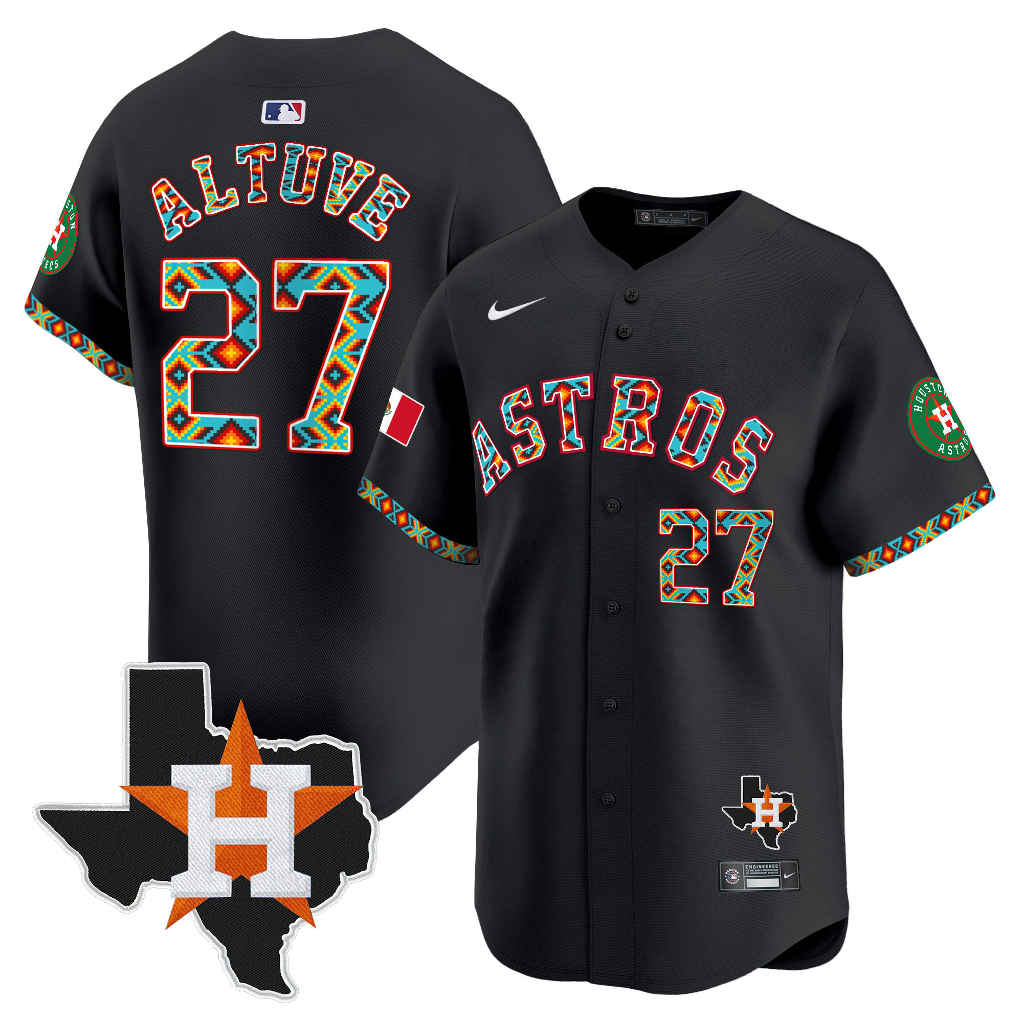 Men's Houston Astros Mexico Vapor Premier Limited Jersey V3 - All Stitched