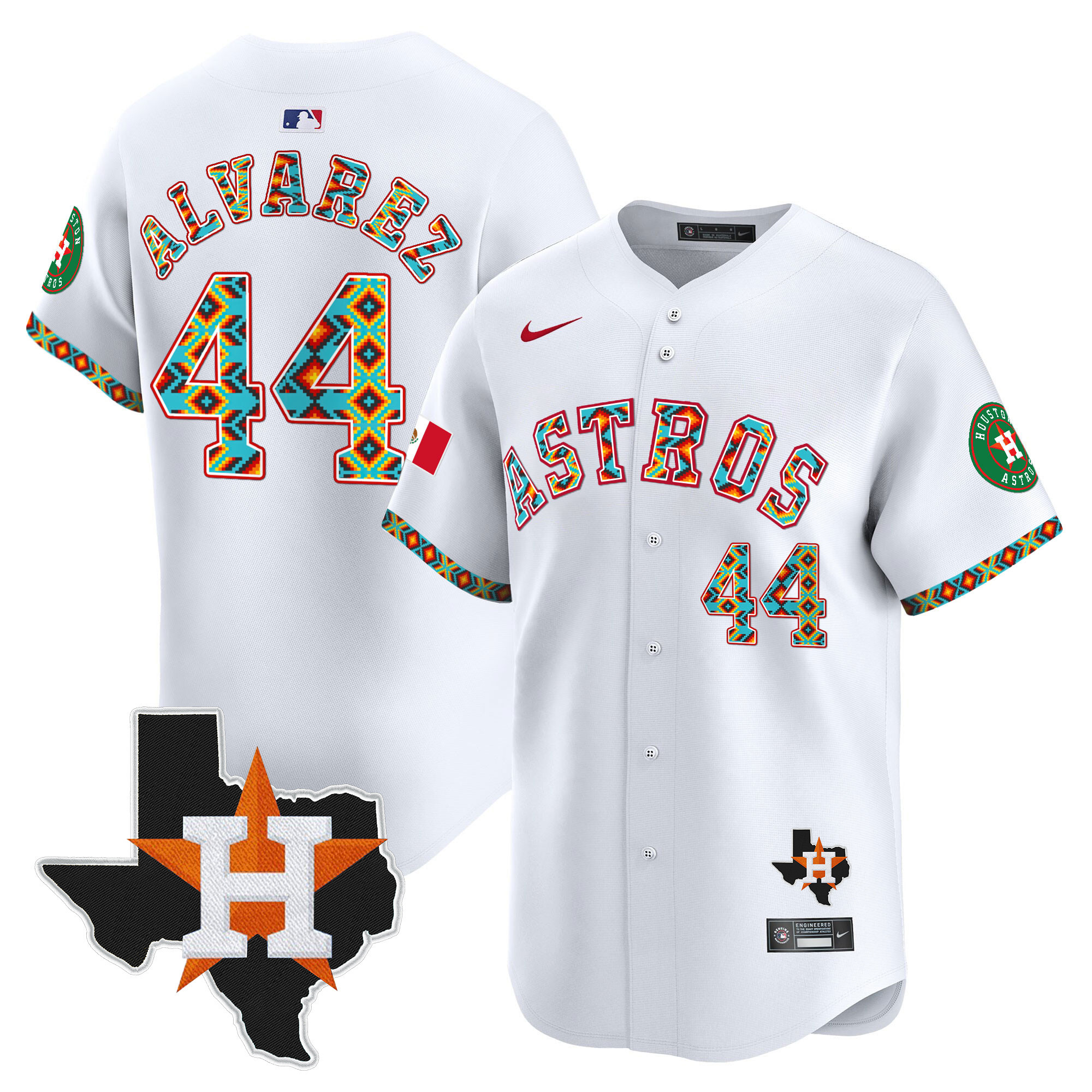 Men's Houston Astros Mexico Vapor Premier Limited Jersey V3 - All Stitched