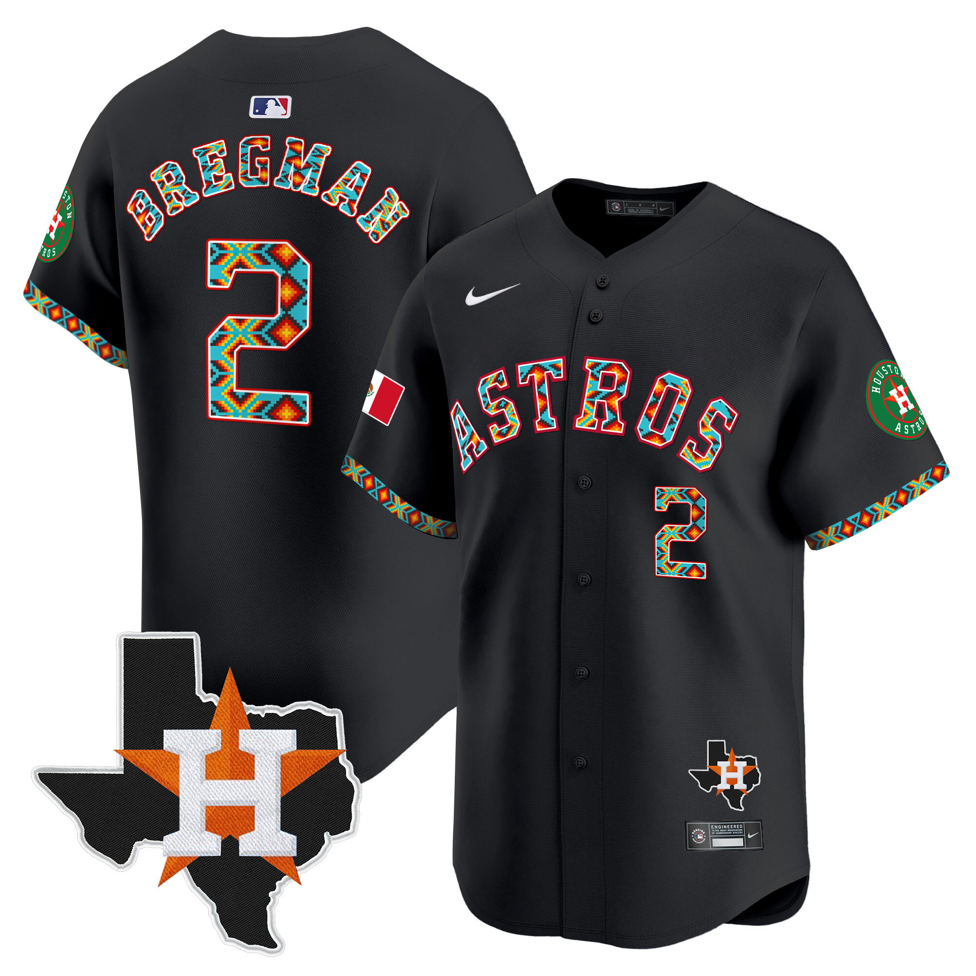 Men's Houston Astros Mexico Vapor Premier Limited Jersey V3 - All Stitched