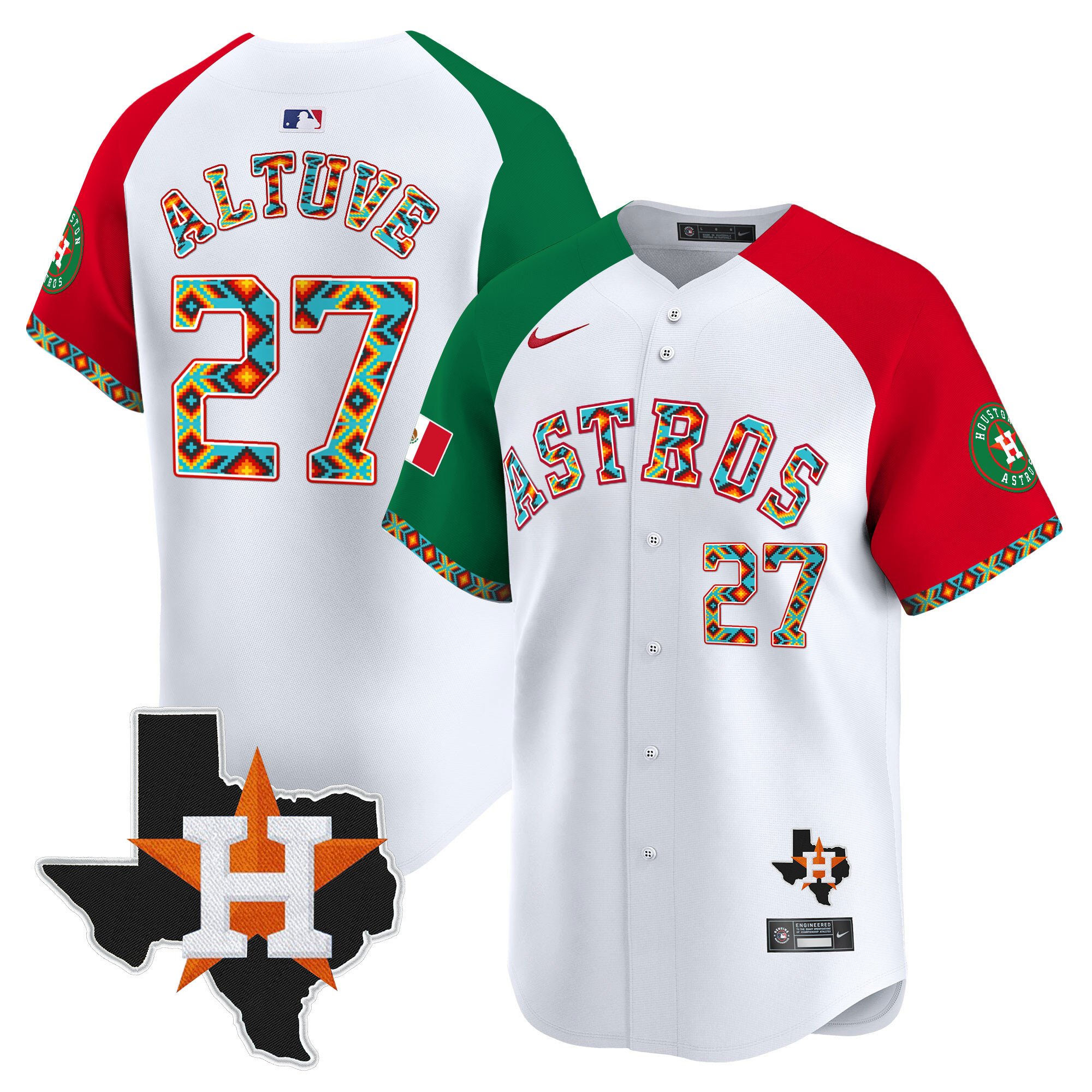 Men's Houston Astros Mexico Vapor Premier Limited Jersey V3 - All Stitched