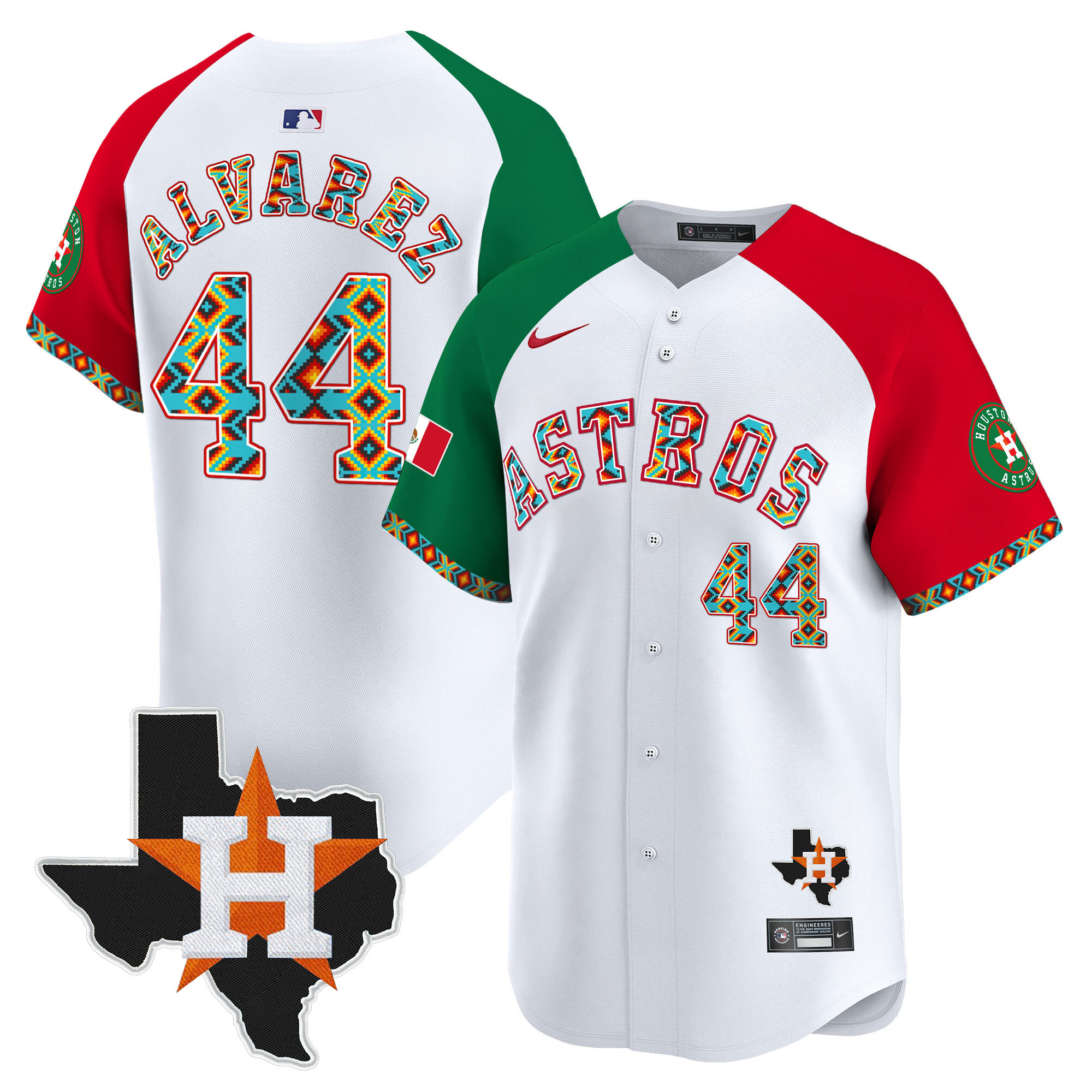 Men's Houston Astros Mexico Vapor Premier Limited Jersey V3 - All Stitched