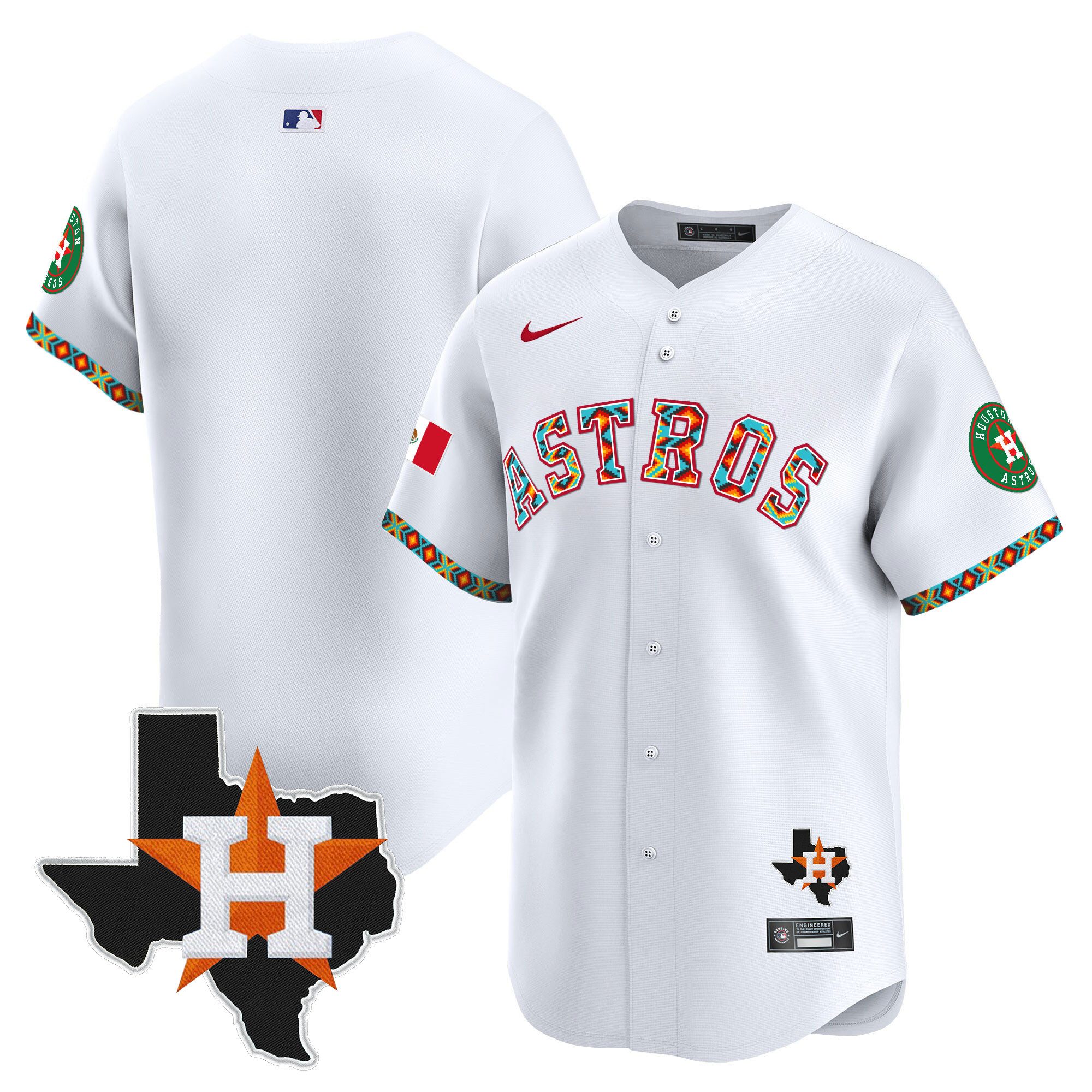 Men's Houston Astros Mexico Vapor Premier Limited Jersey V3 - All Stitched