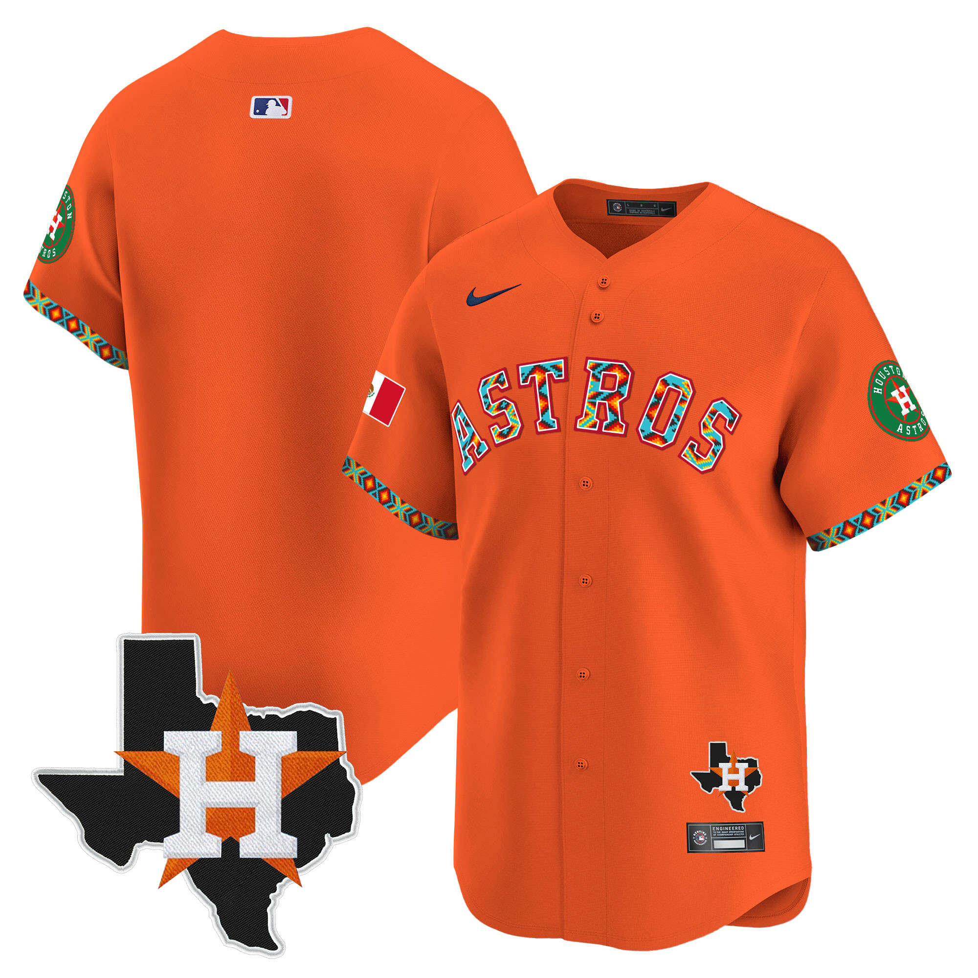 Men's Houston Astros Mexico Vapor Premier Limited Jersey V3 - All Stitched