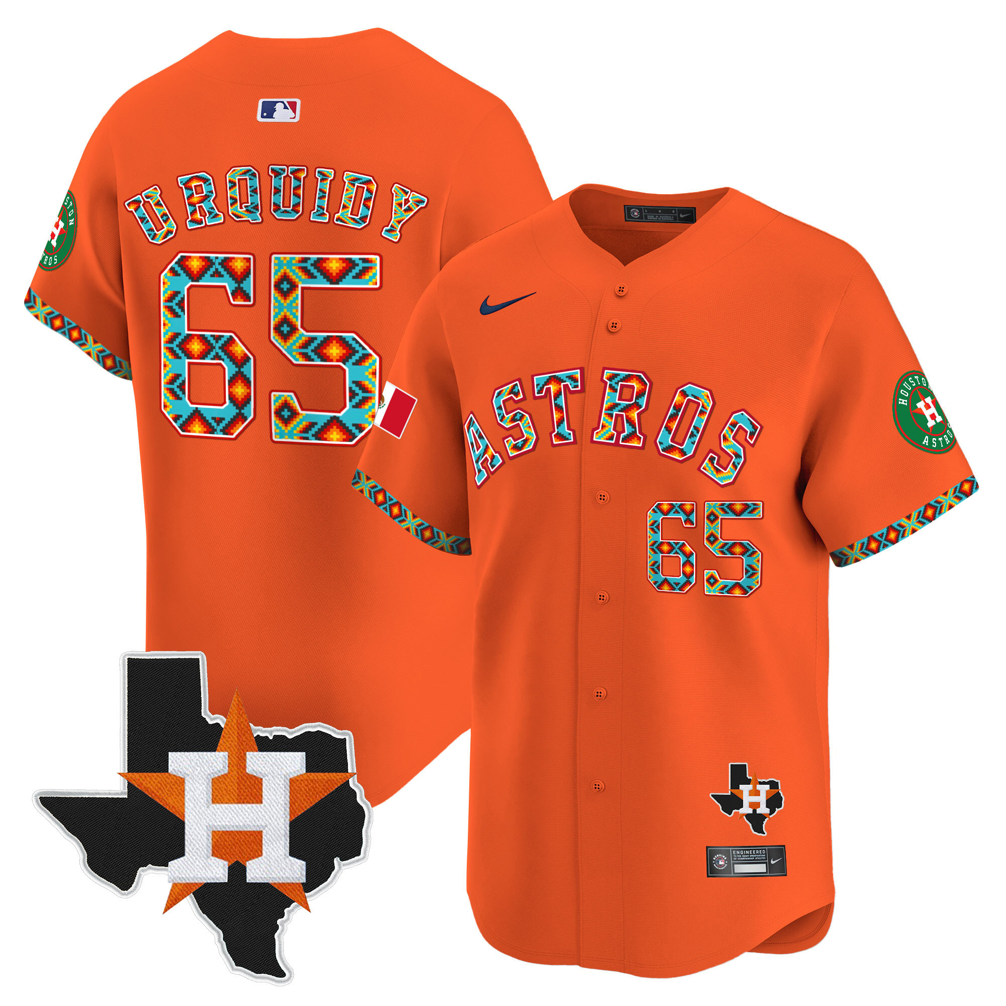 Men's Houston Astros Mexico Vapor Premier Limited Jersey V3 - All Stitched