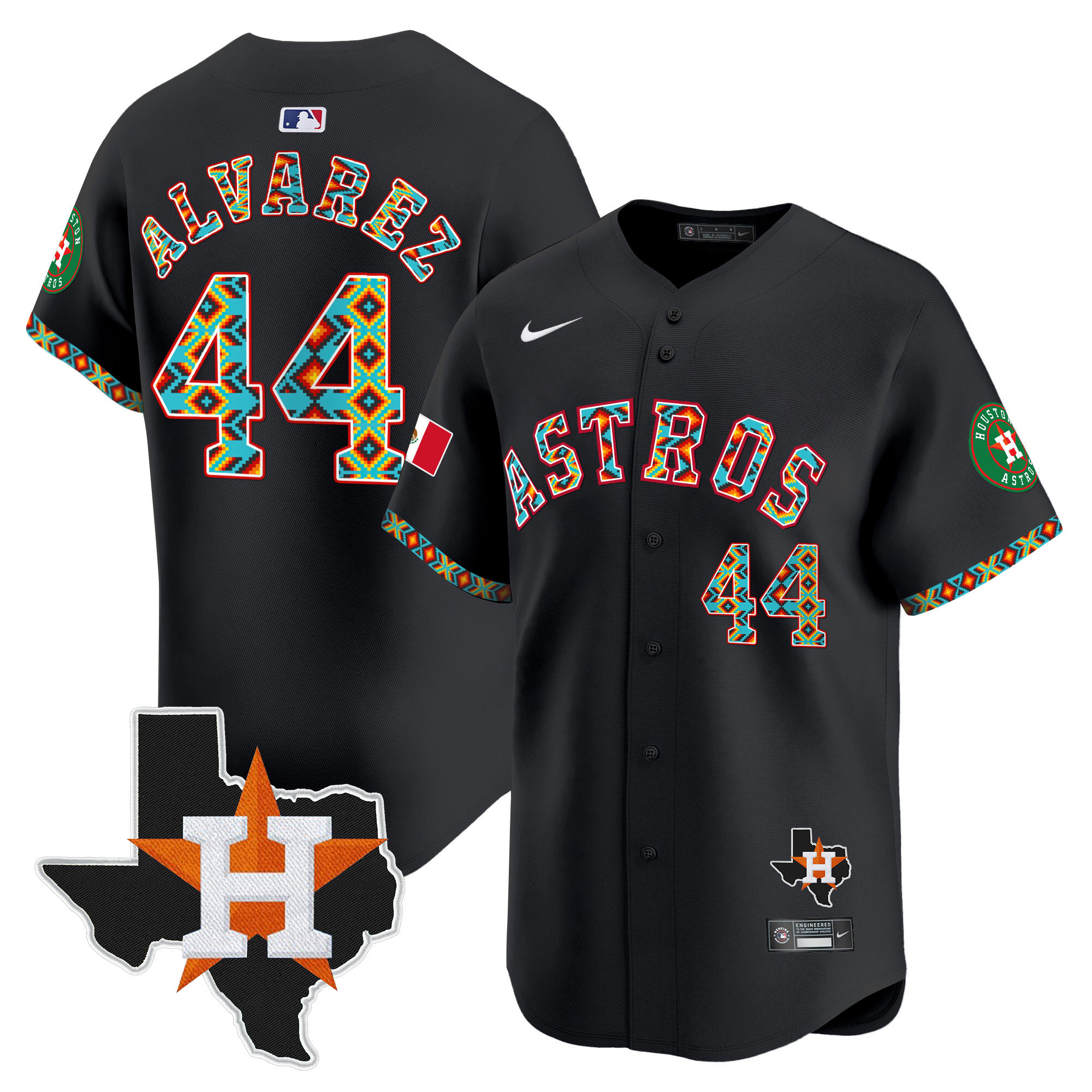 Men's Houston Astros Mexico Vapor Premier Limited Jersey V3 - All Stitched