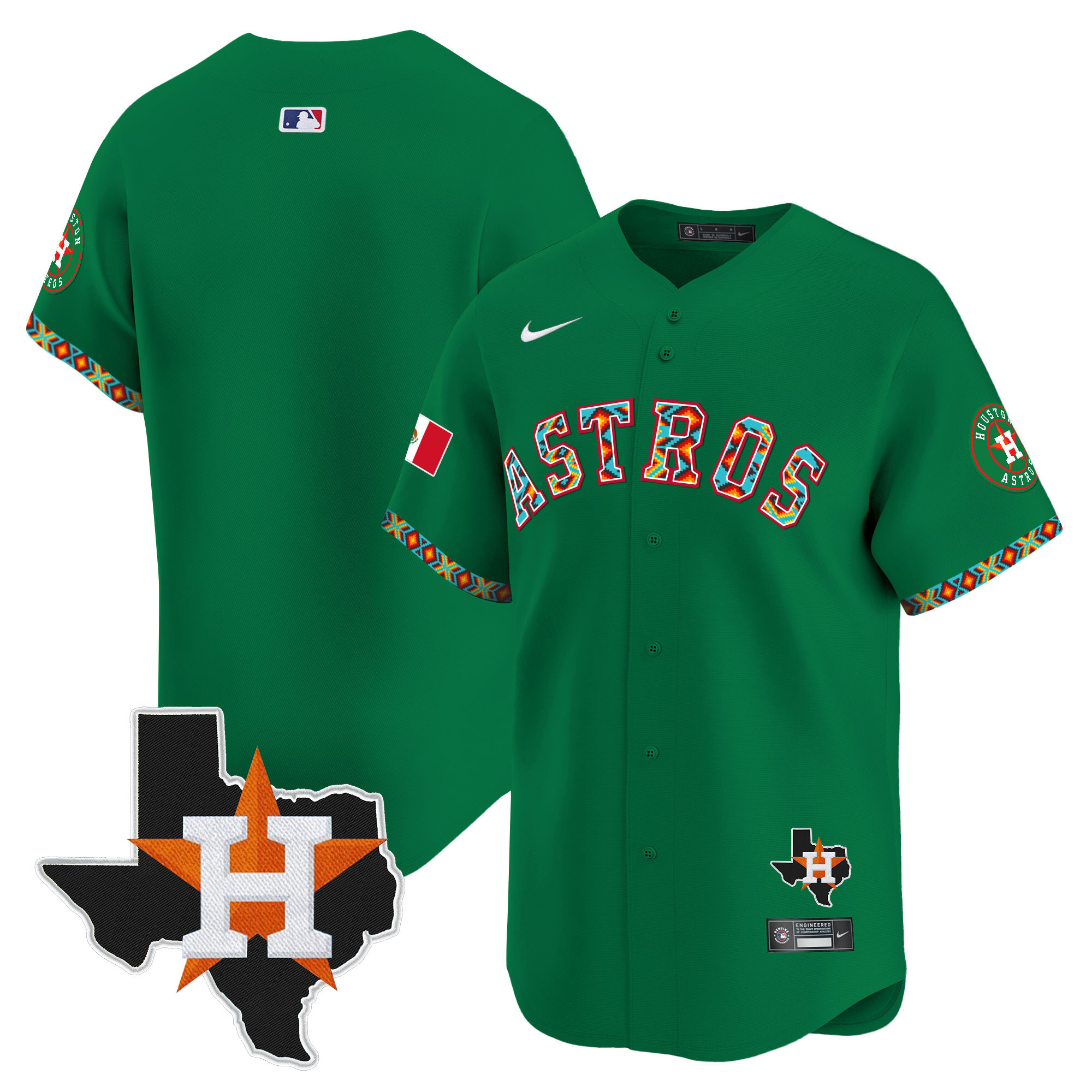 Men's Houston Astros Mexico Vapor Premier Limited Jersey V3 - All Stitched