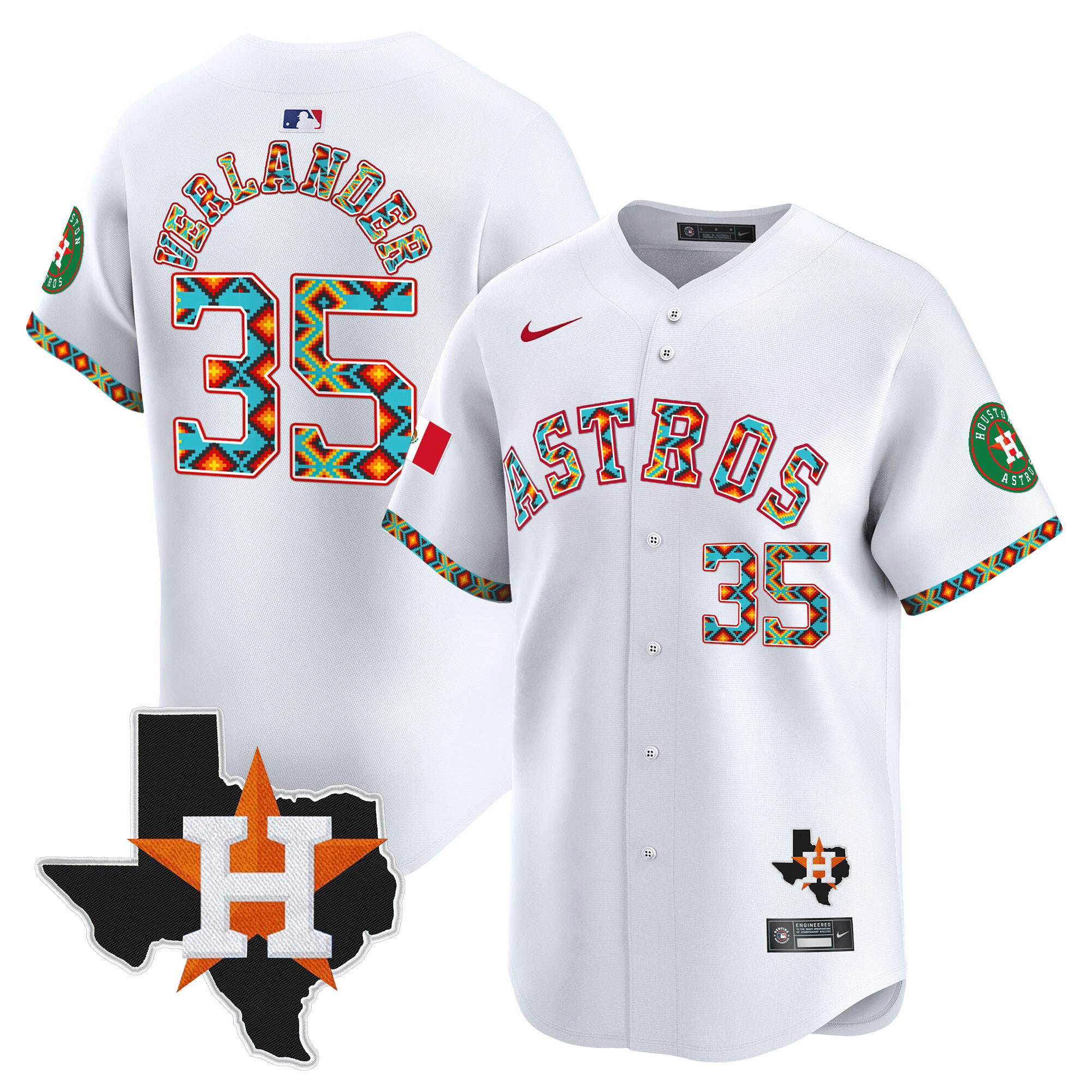 Men's Houston Astros Mexico Vapor Premier Limited Jersey V3 - All Stitched
