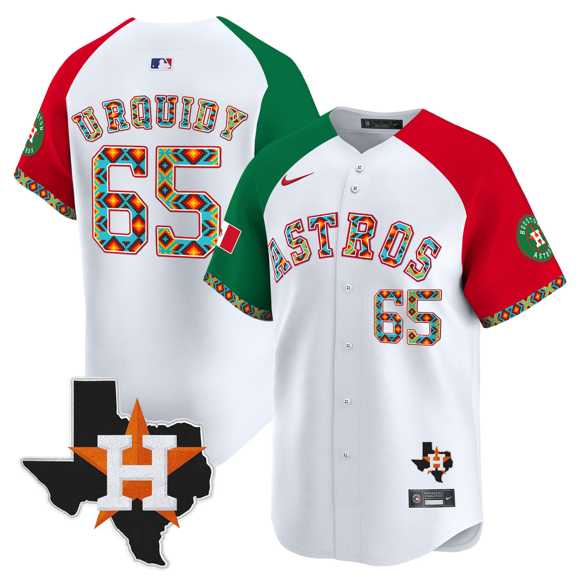 Men's Houston Astros Mexico Vapor Premier Limited Jersey V3 - All Stitched