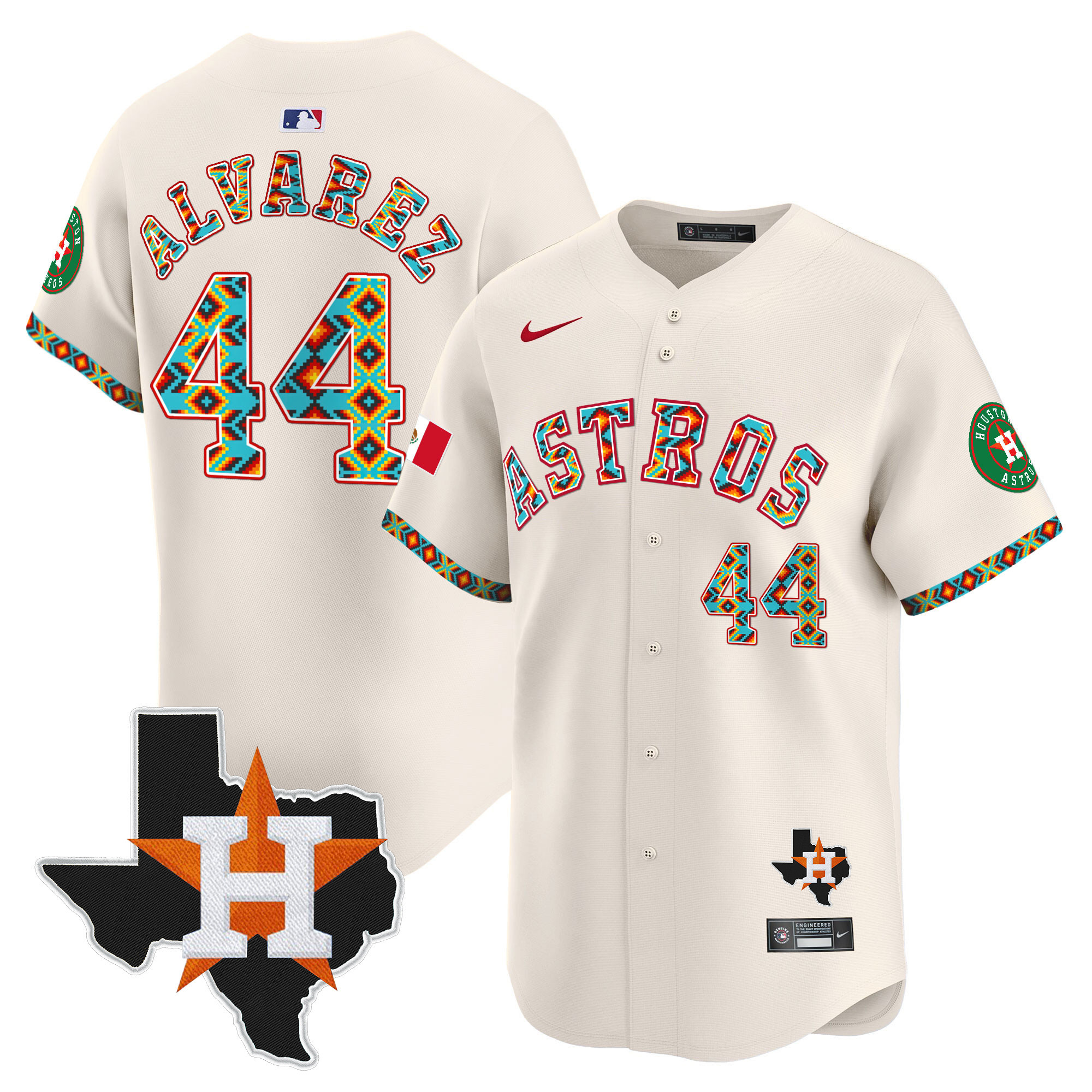 Men's Houston Astros Mexico Vapor Premier Limited Jersey V3 - All Stitched