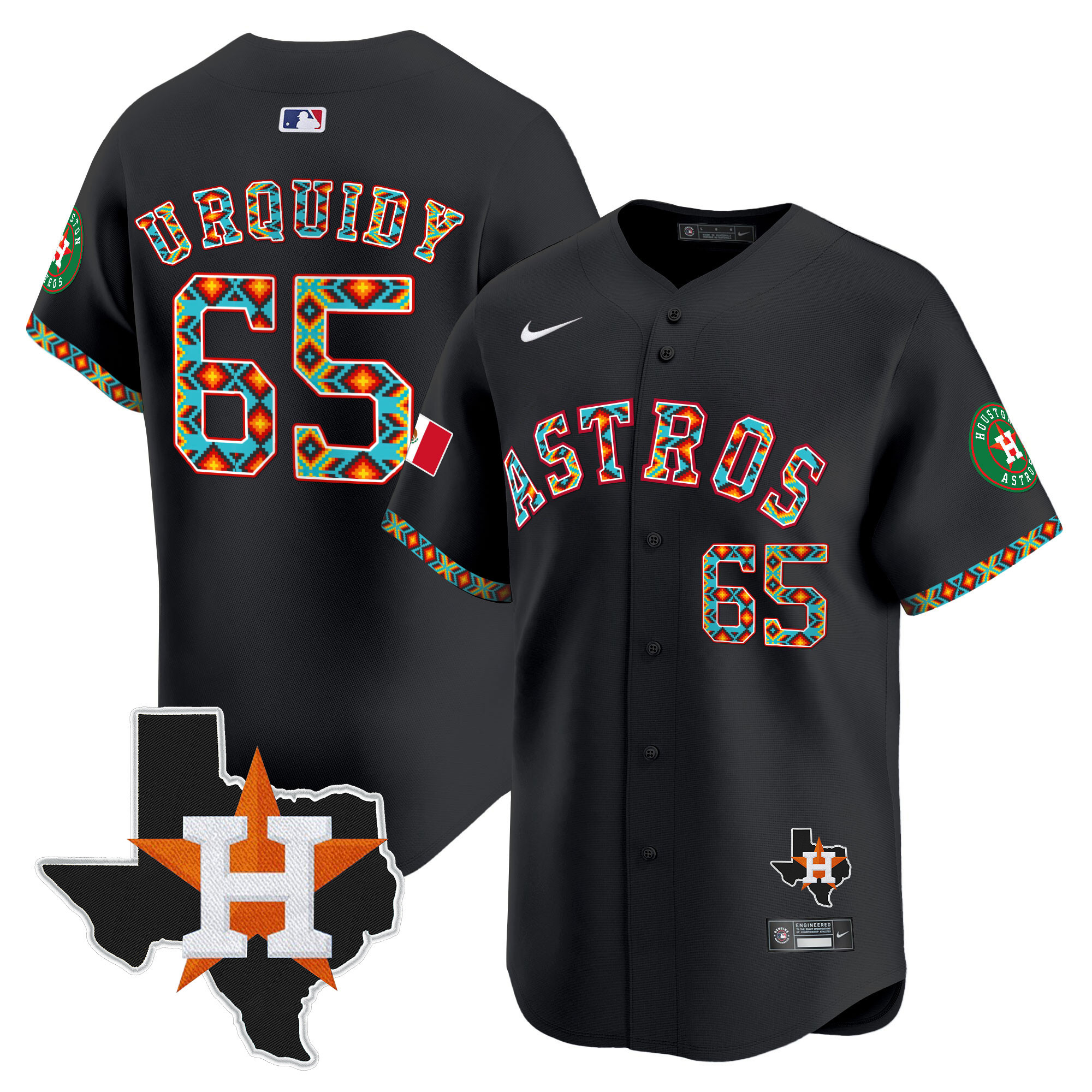 Men's Houston Astros Mexico Vapor Premier Limited Jersey V3 - All Stitched