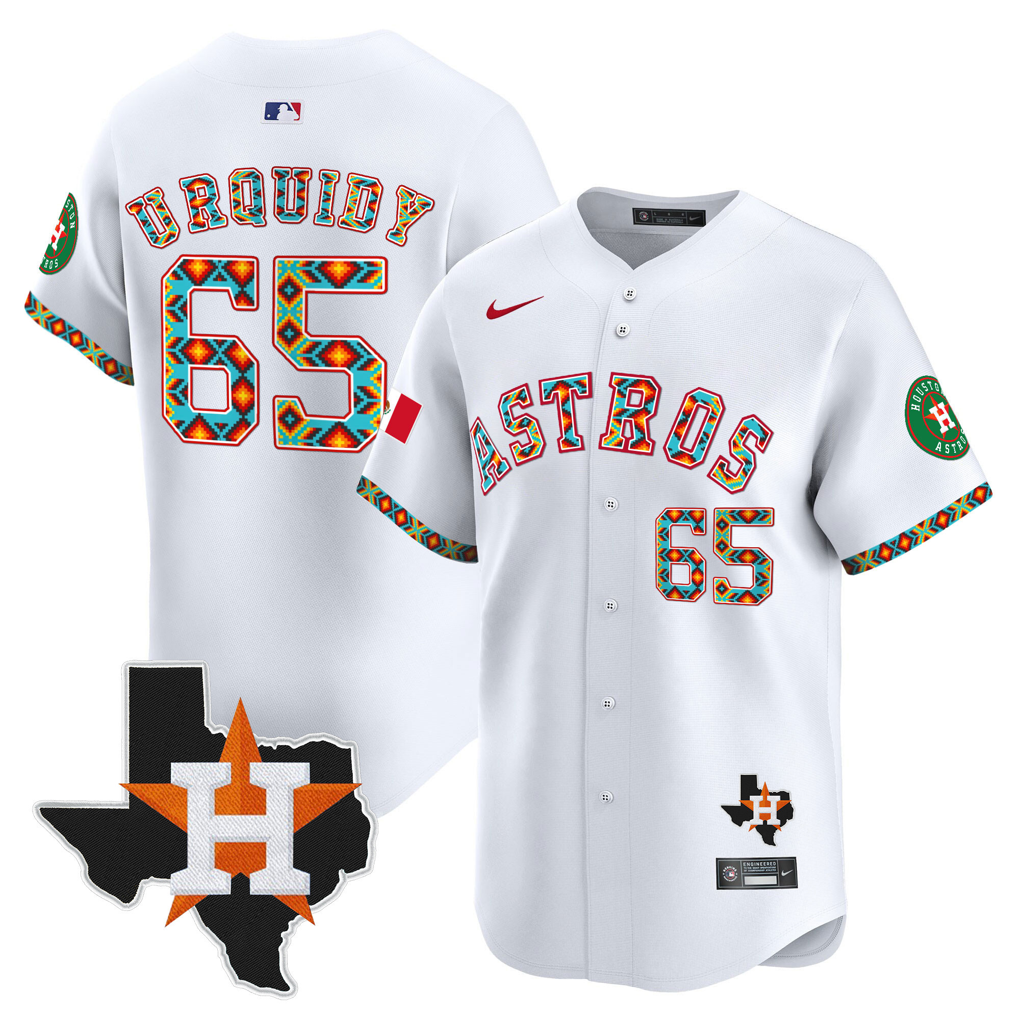Men's Houston Astros Mexico Vapor Premier Limited Jersey V3 - All Stitched