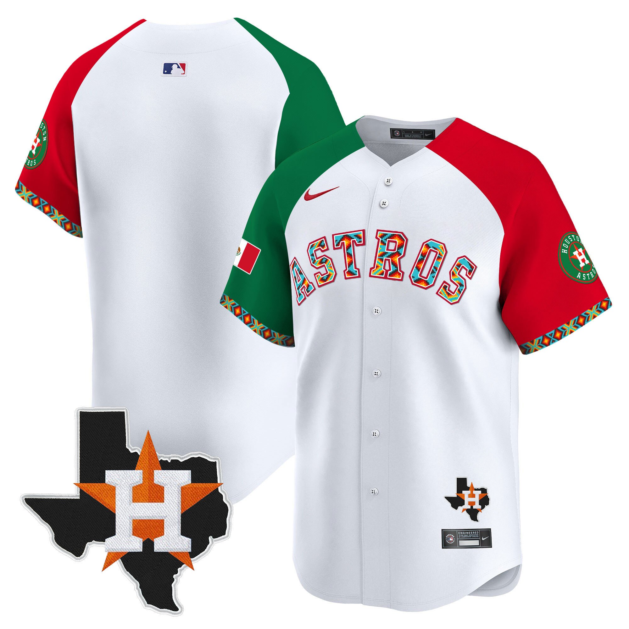 Men's Houston Astros Mexico Vapor Premier Limited Jersey V3 - All Stitched