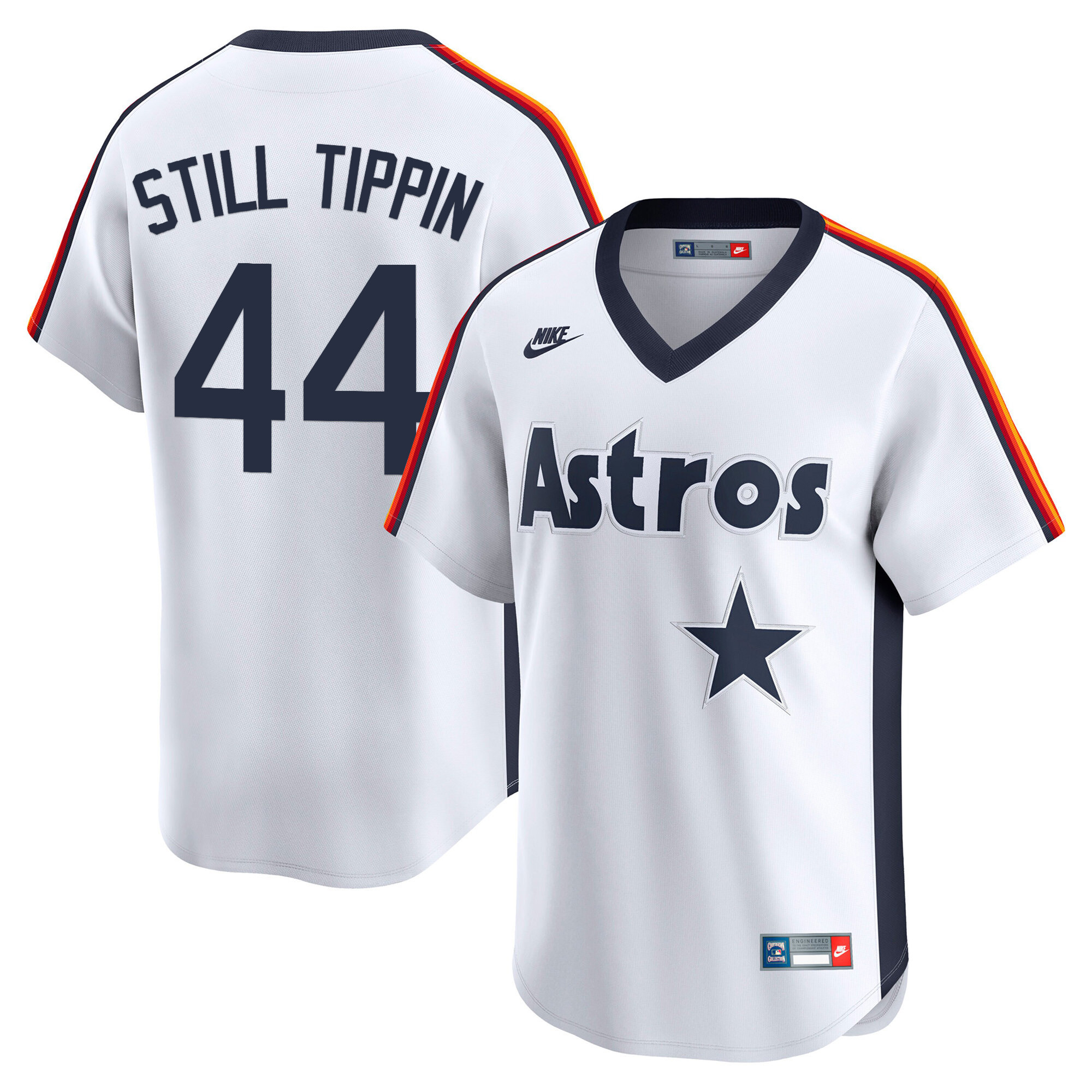 Men's Houston Astros Throwback Vapor Premier Limited Jersey - All Stitched