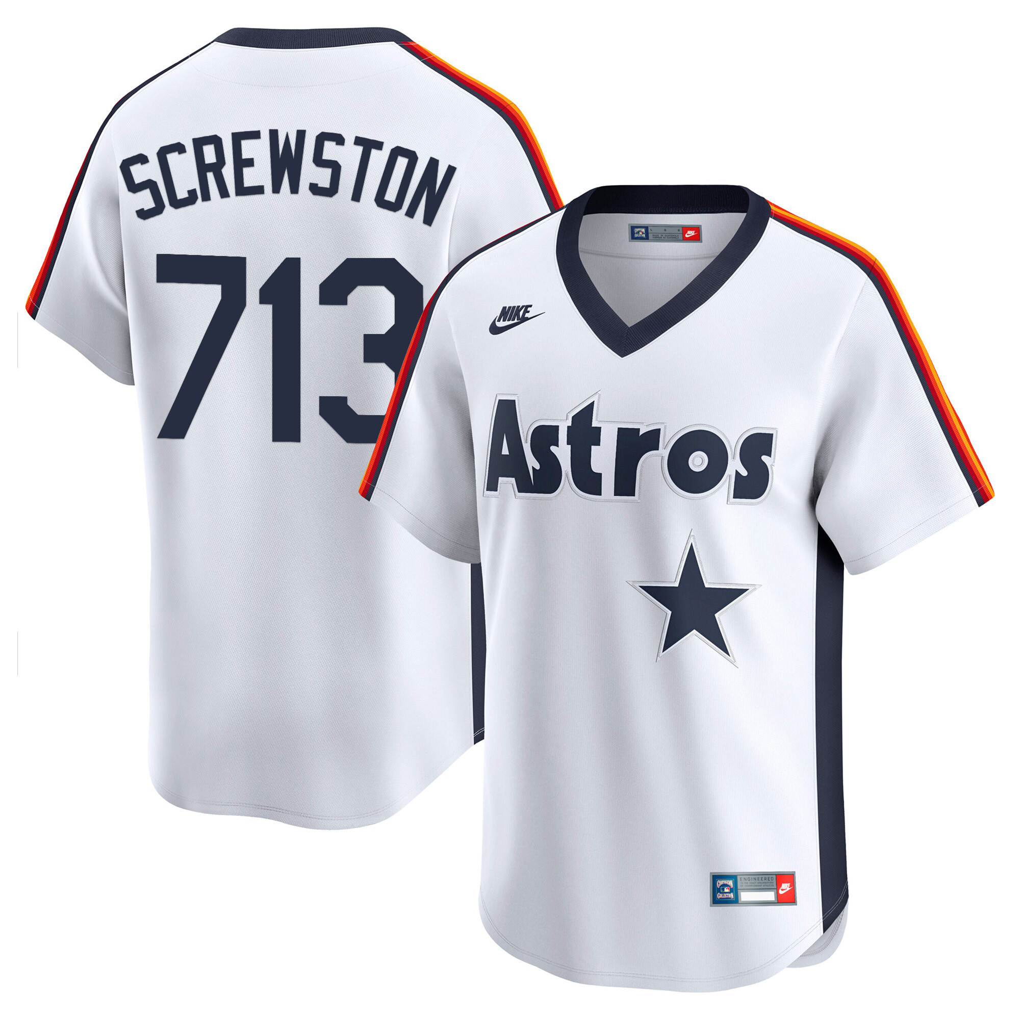 Men's Houston Astros Throwback Vapor Premier Limited Jersey - All Stitched