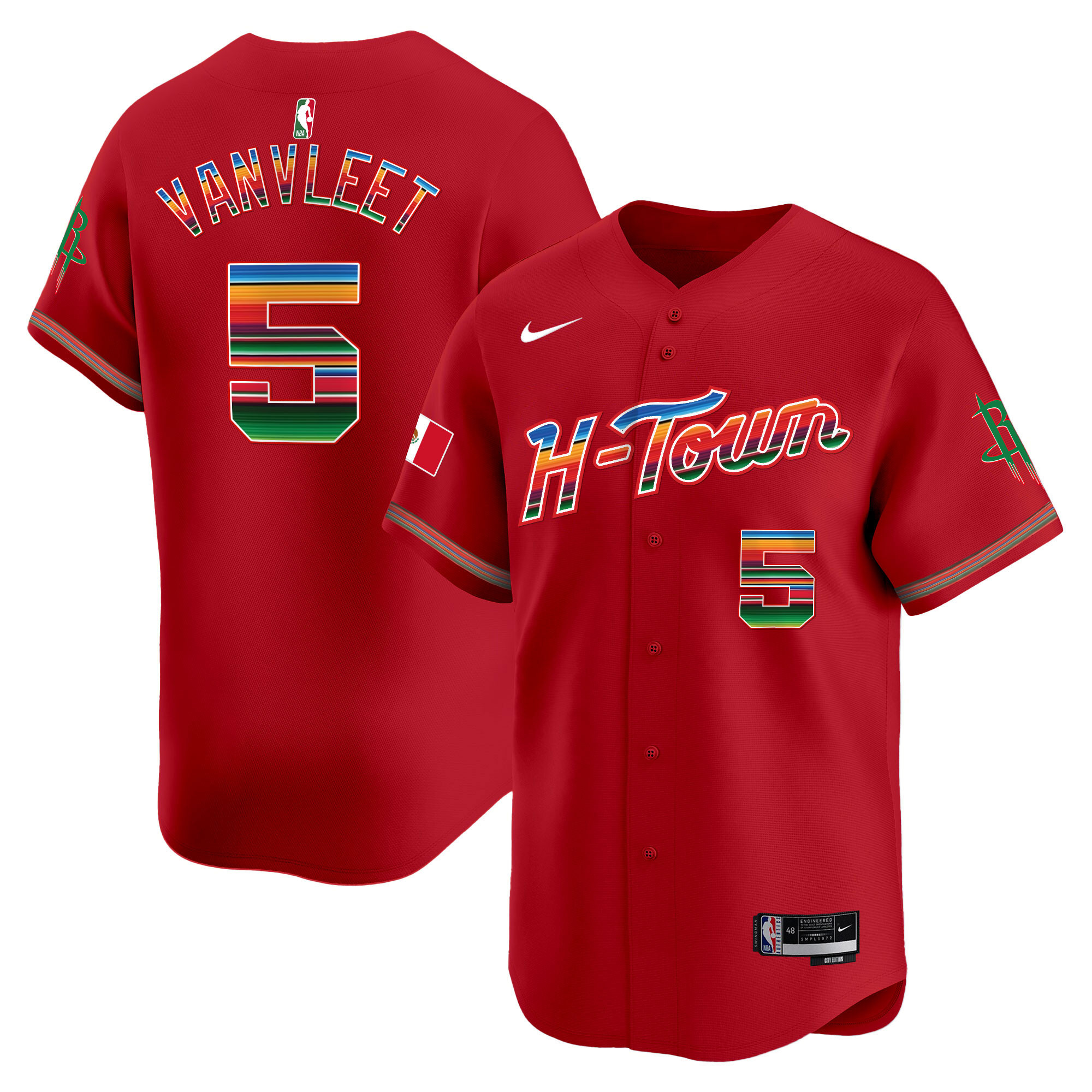 Men's Houston Rockets Mexico Vapor Baseball Jersey - All Stitched