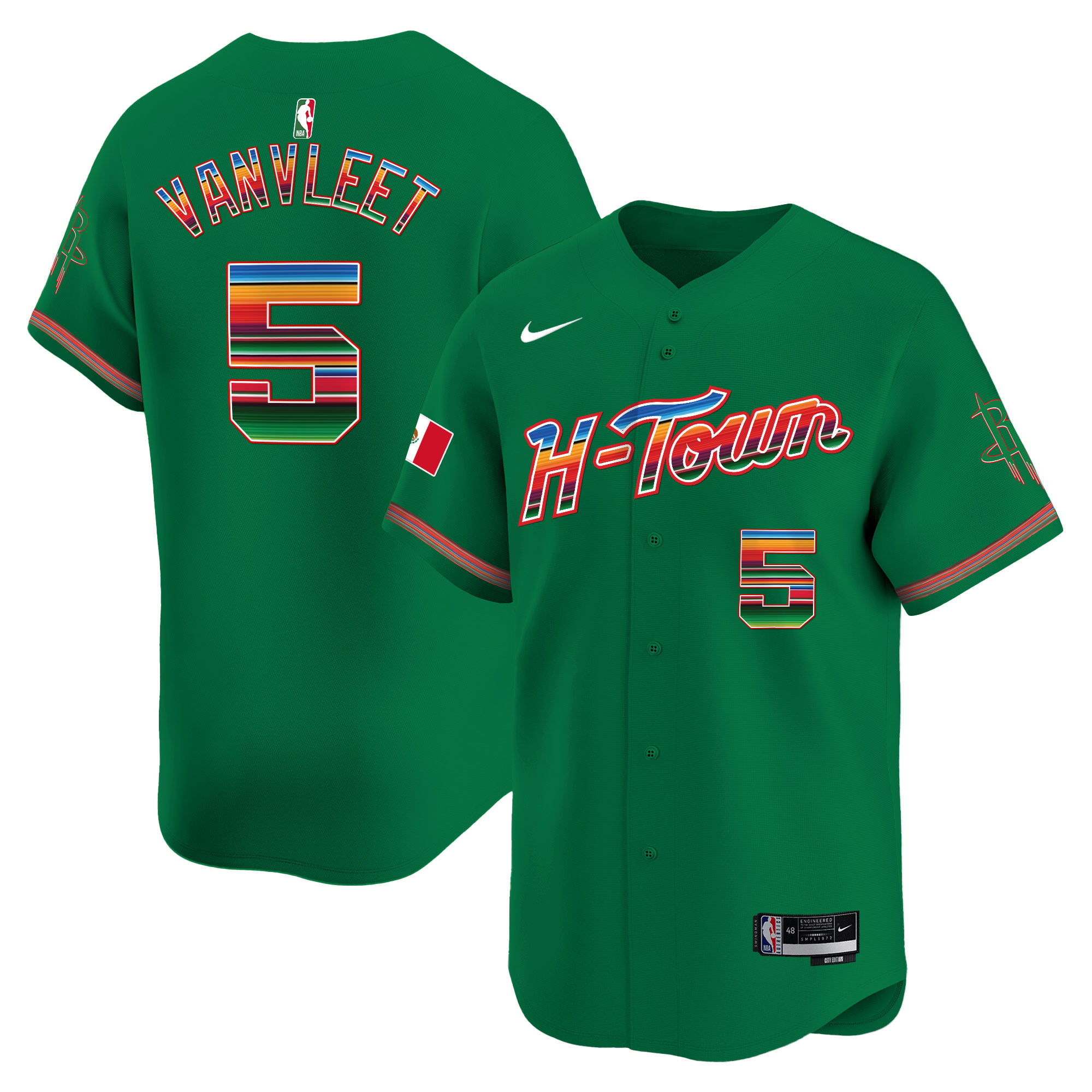 Men's Houston Rockets Mexico Vapor Baseball Jersey - All Stitched