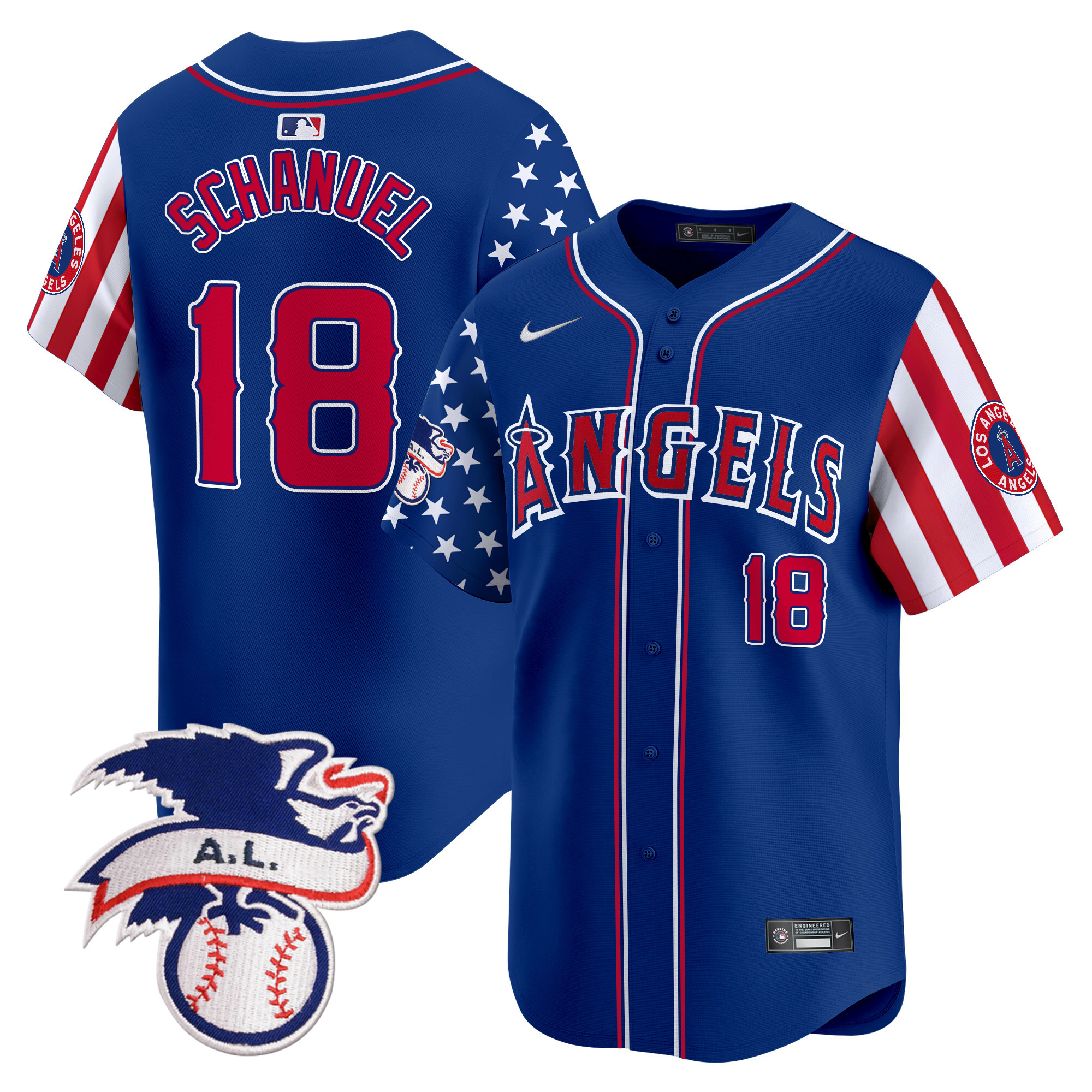 Men's Los Angeles Angels 2024 Fourth of July Vapor Premier Limited Jersey - All Stitched