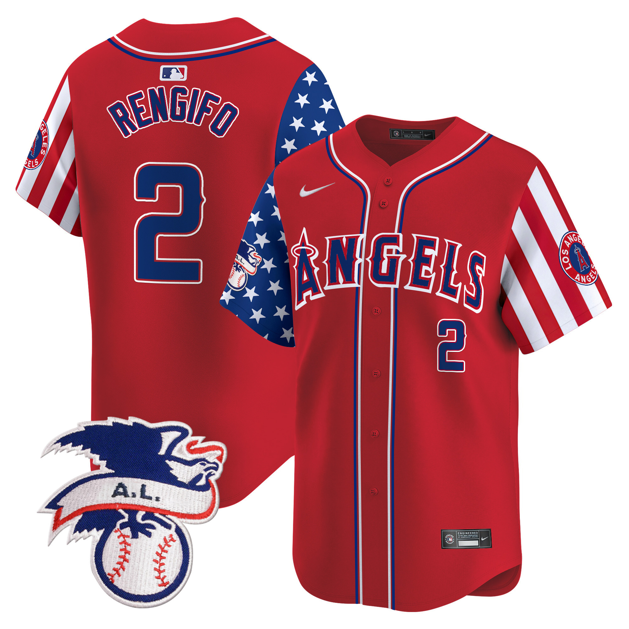 Men's Los Angeles Angels 2024 Fourth of July Vapor Premier Limited Jersey - All Stitched