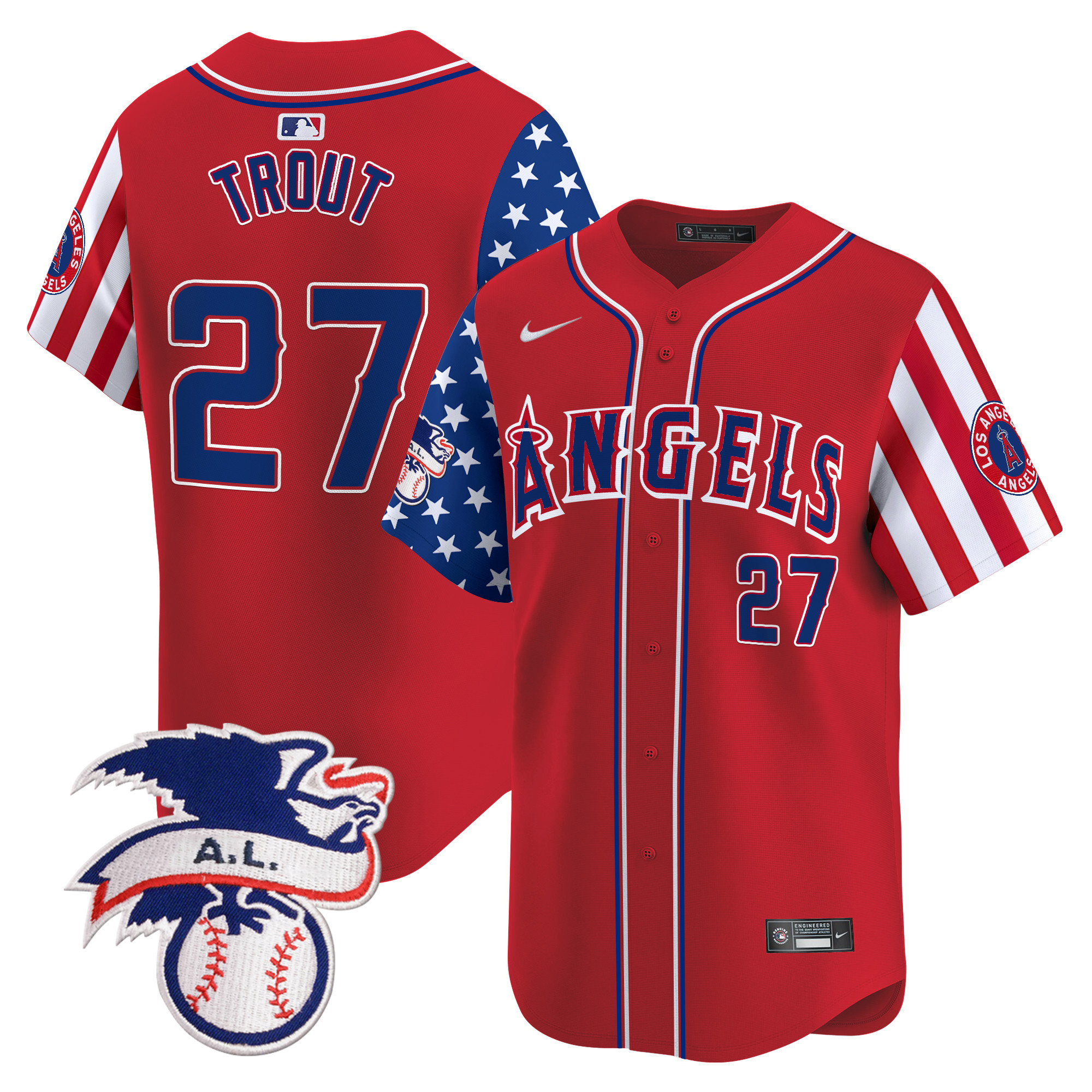 Men's Los Angeles Angels 2024 Fourth of July Vapor Premier Limited Jersey - All Stitched