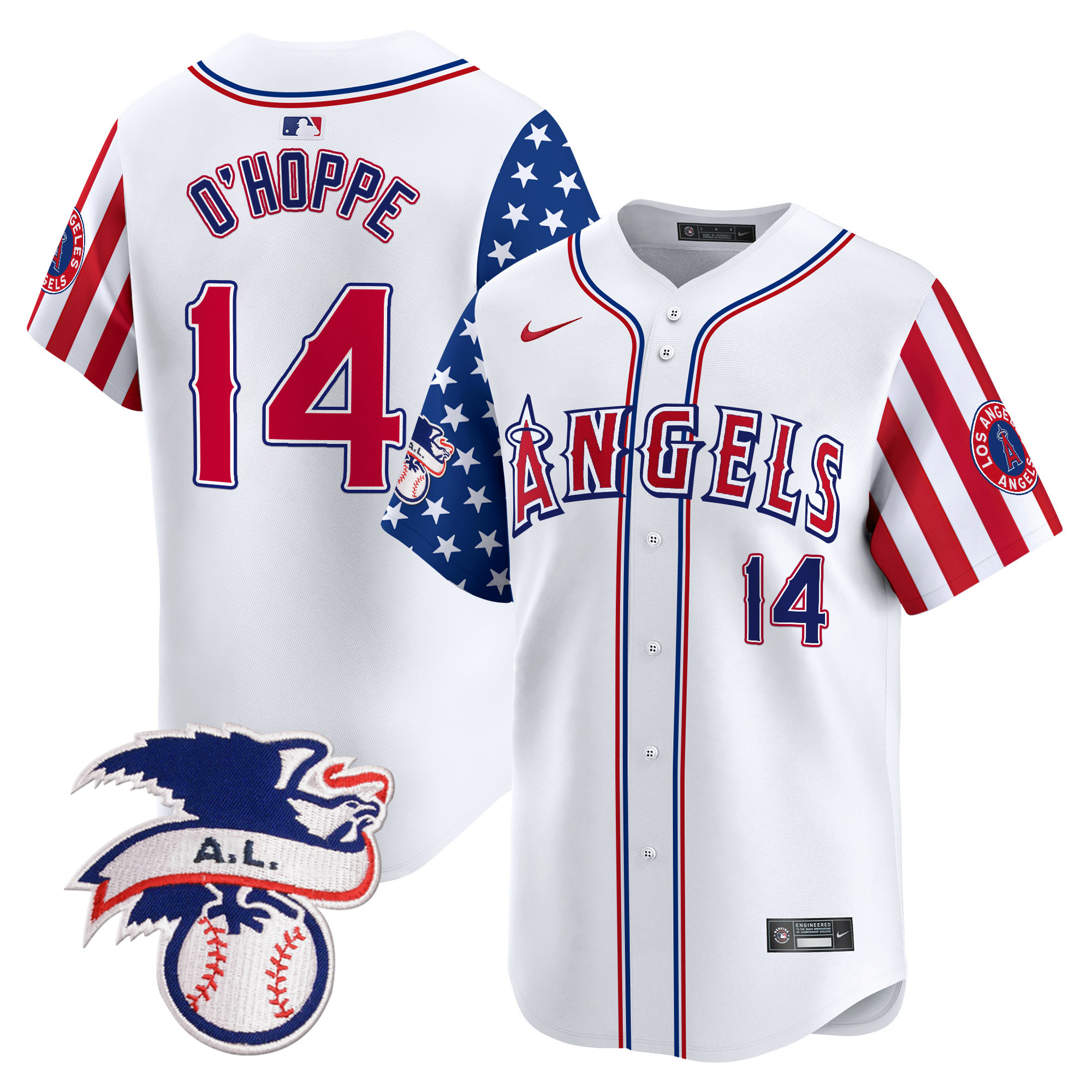 Men's Los Angeles Angels 2024 Fourth of July Vapor Premier Limited Jersey - All Stitched