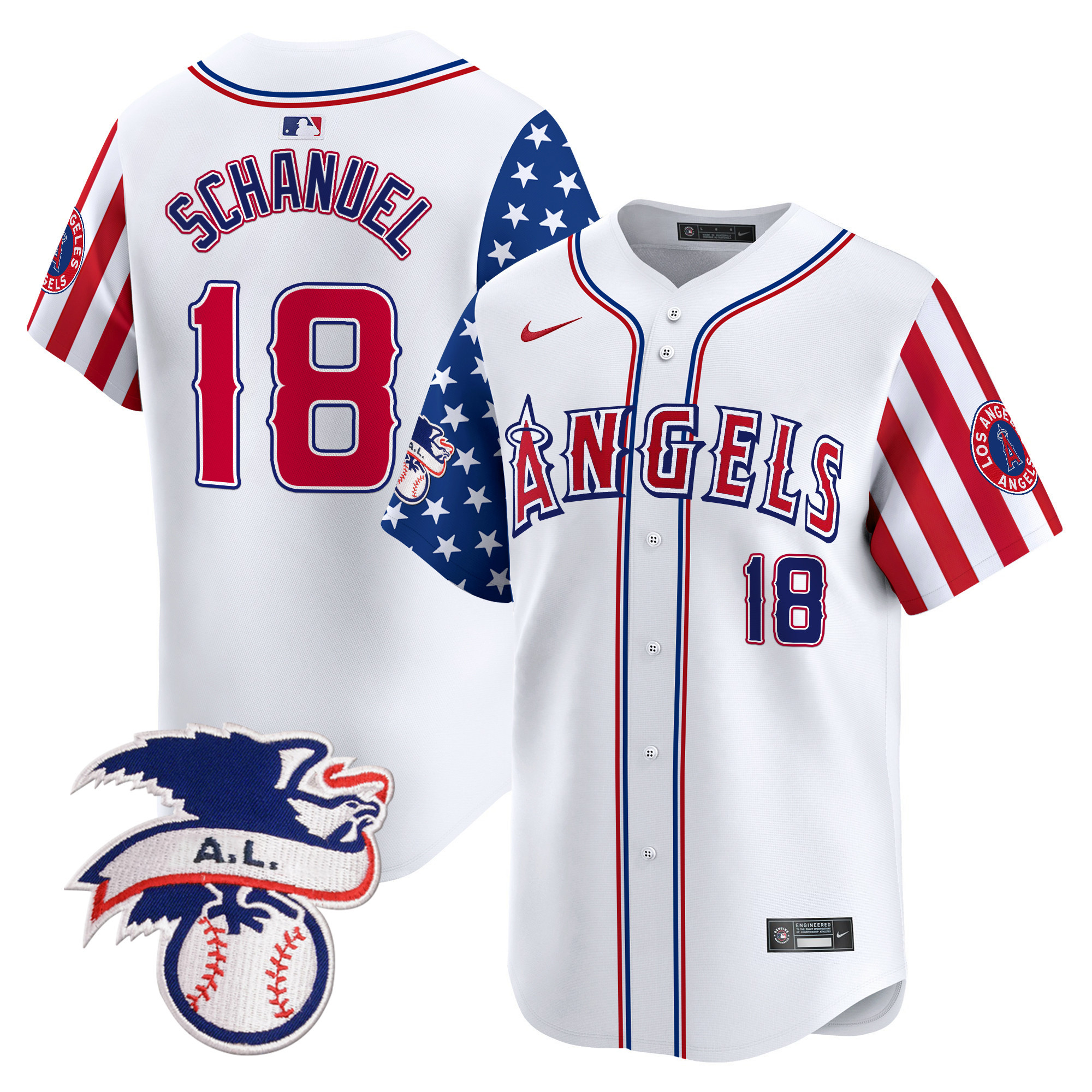 Men's Los Angeles Angels 2024 Fourth of July Vapor Premier Limited Jersey - All Stitched