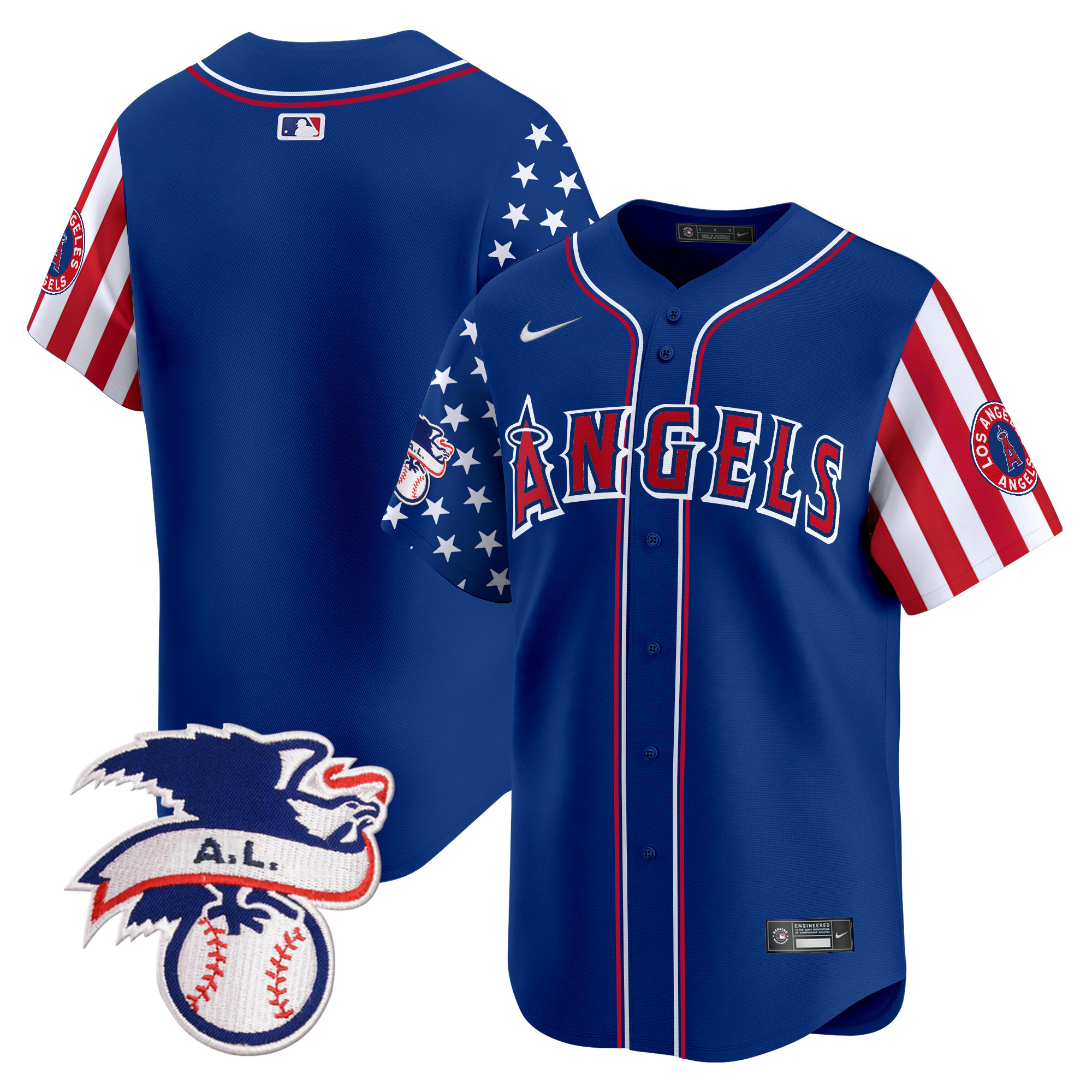 Men's Los Angeles Angels 2024 Fourth of July Vapor Premier Limited Jersey - All Stitched