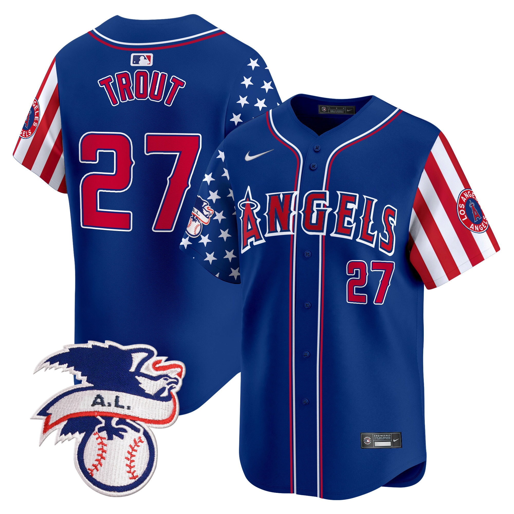 Men's Los Angeles Angels 2024 Fourth of July Vapor Premier Limited Jersey - All Stitched