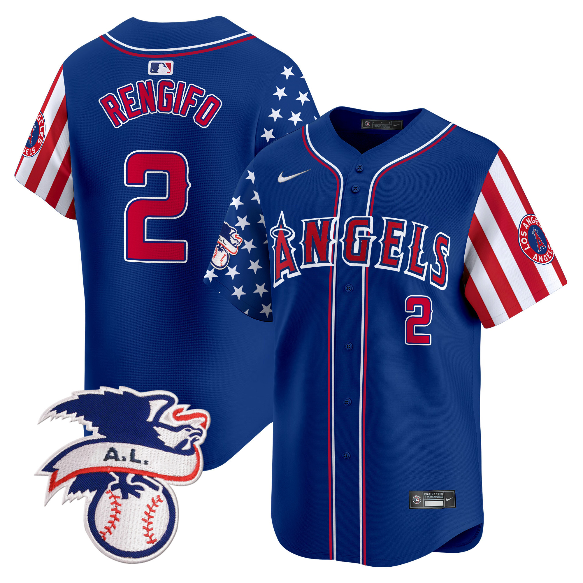 Men's Los Angeles Angels 2024 Fourth of July Vapor Premier Limited Jersey - All Stitched